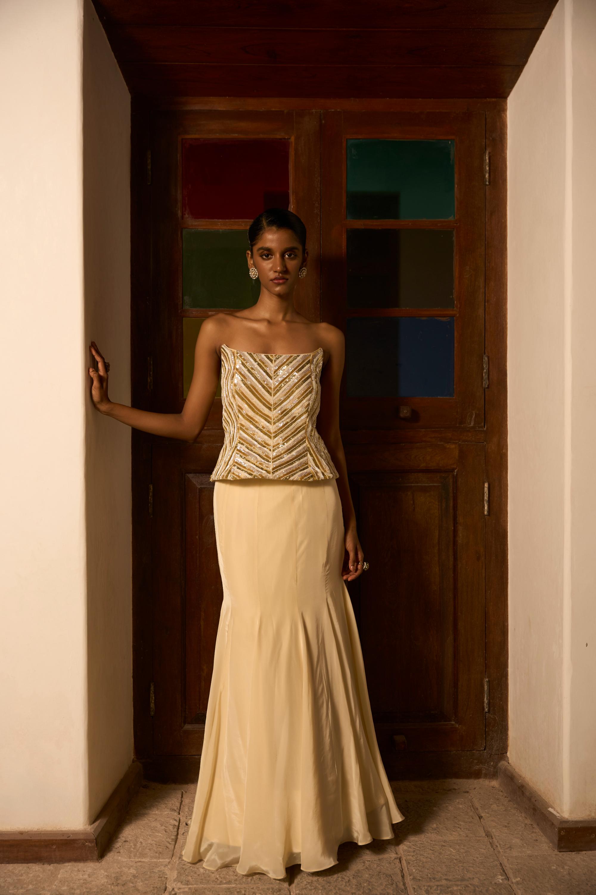 Corset with Fish cut skirt