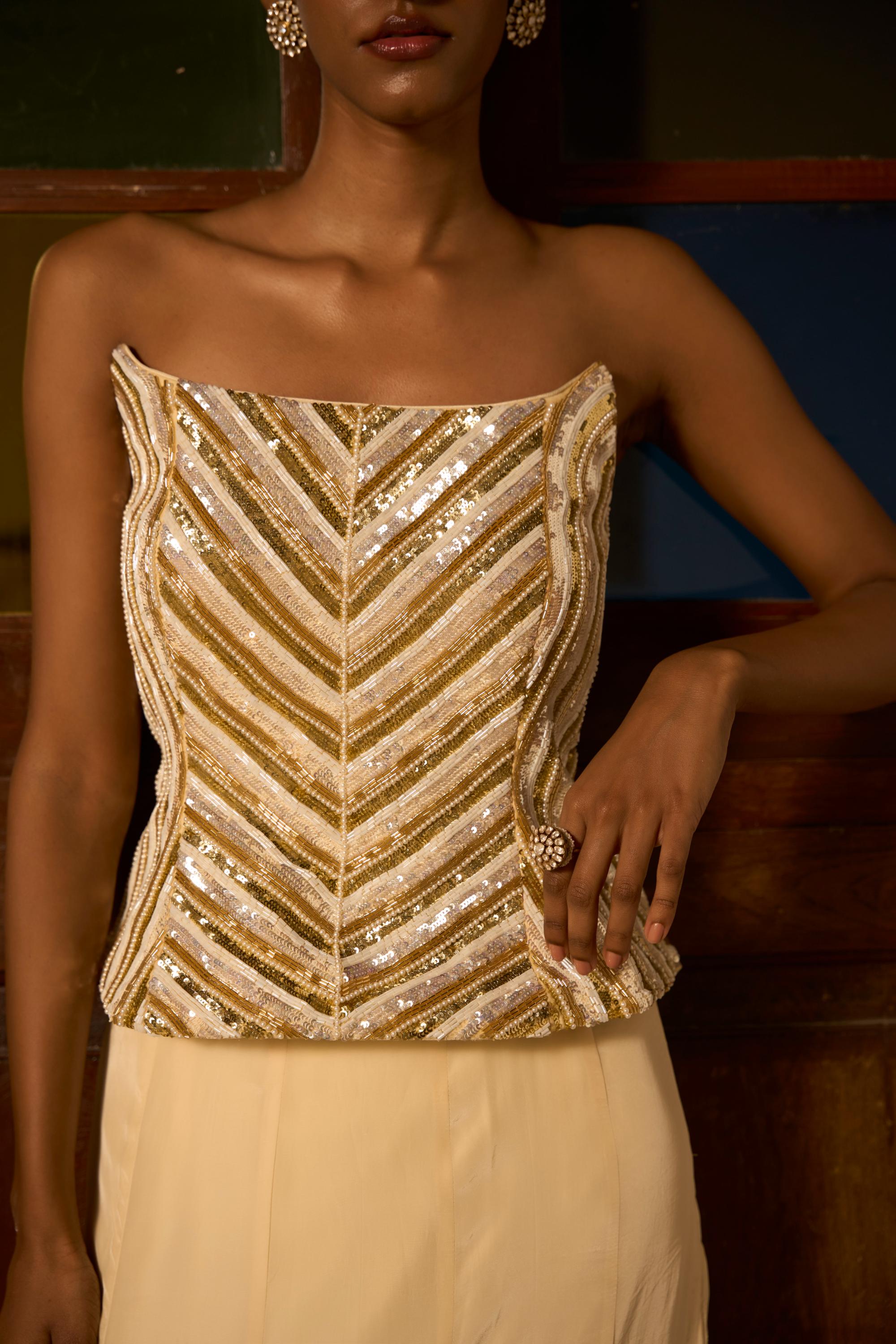 Corset with Fish cut skirt