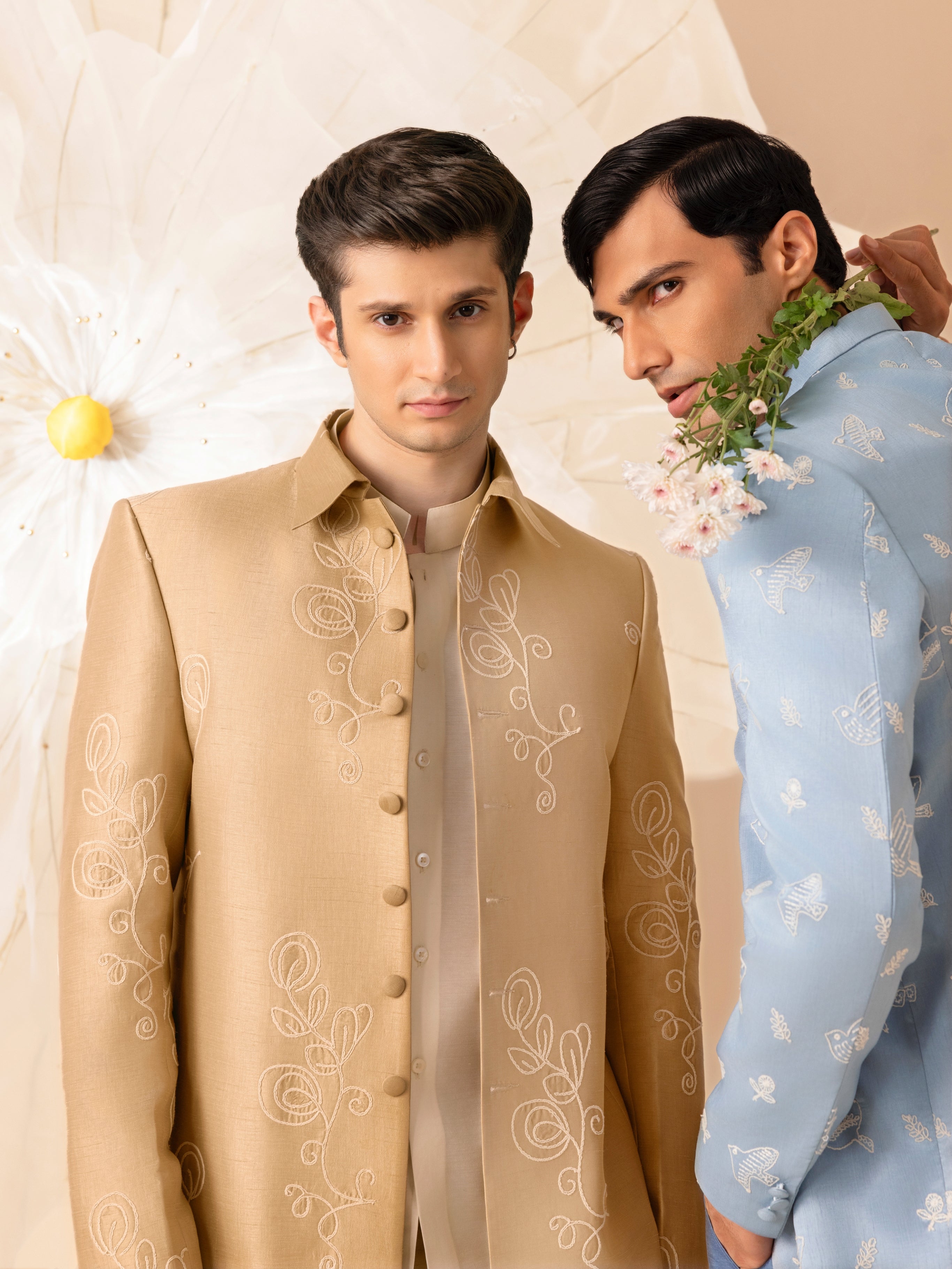 PARINDA SILK EMBROIDERY INDO WESTERN SET