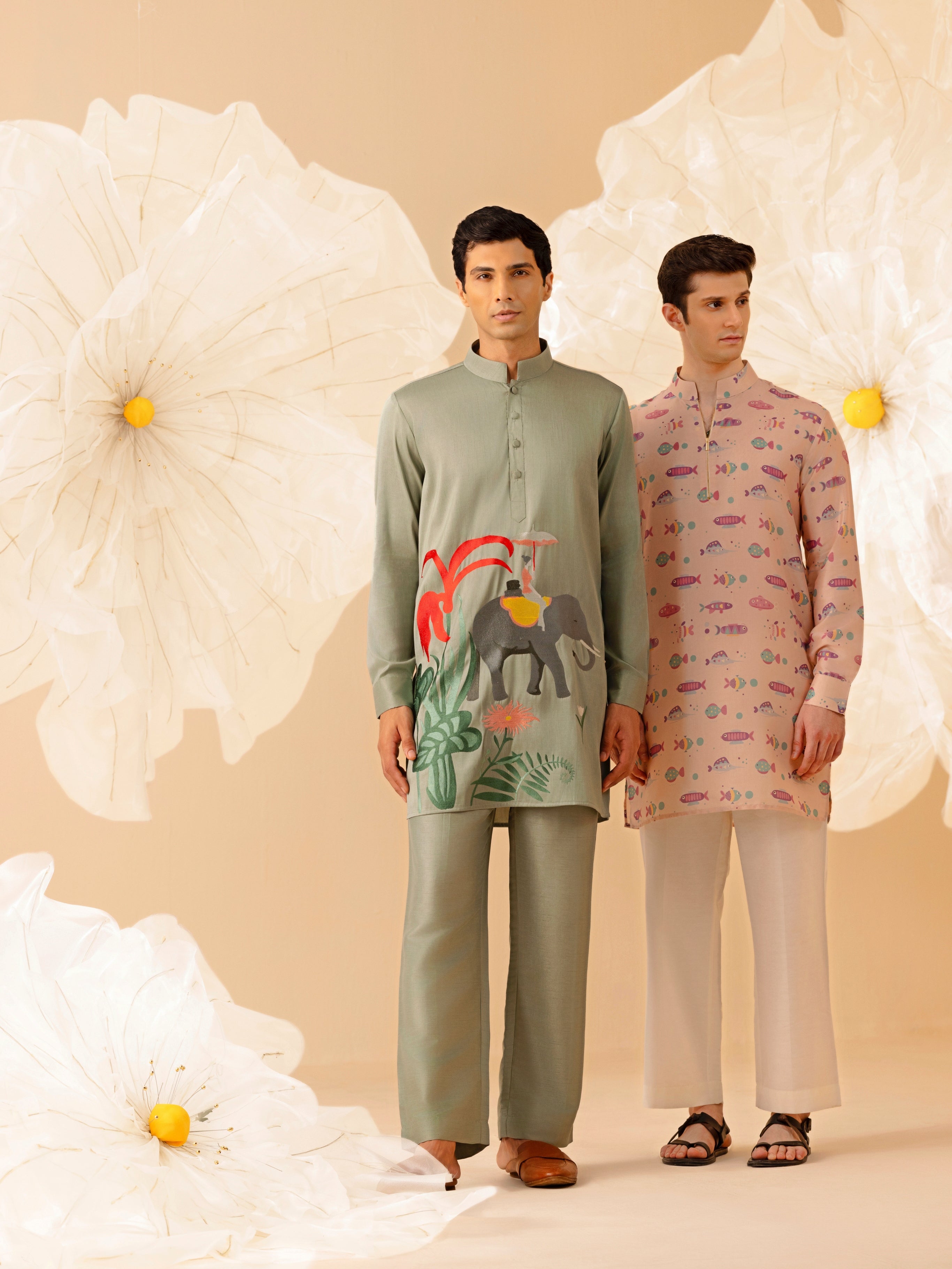 BAGHBAN SILK EMBROIDERY KURTA SET