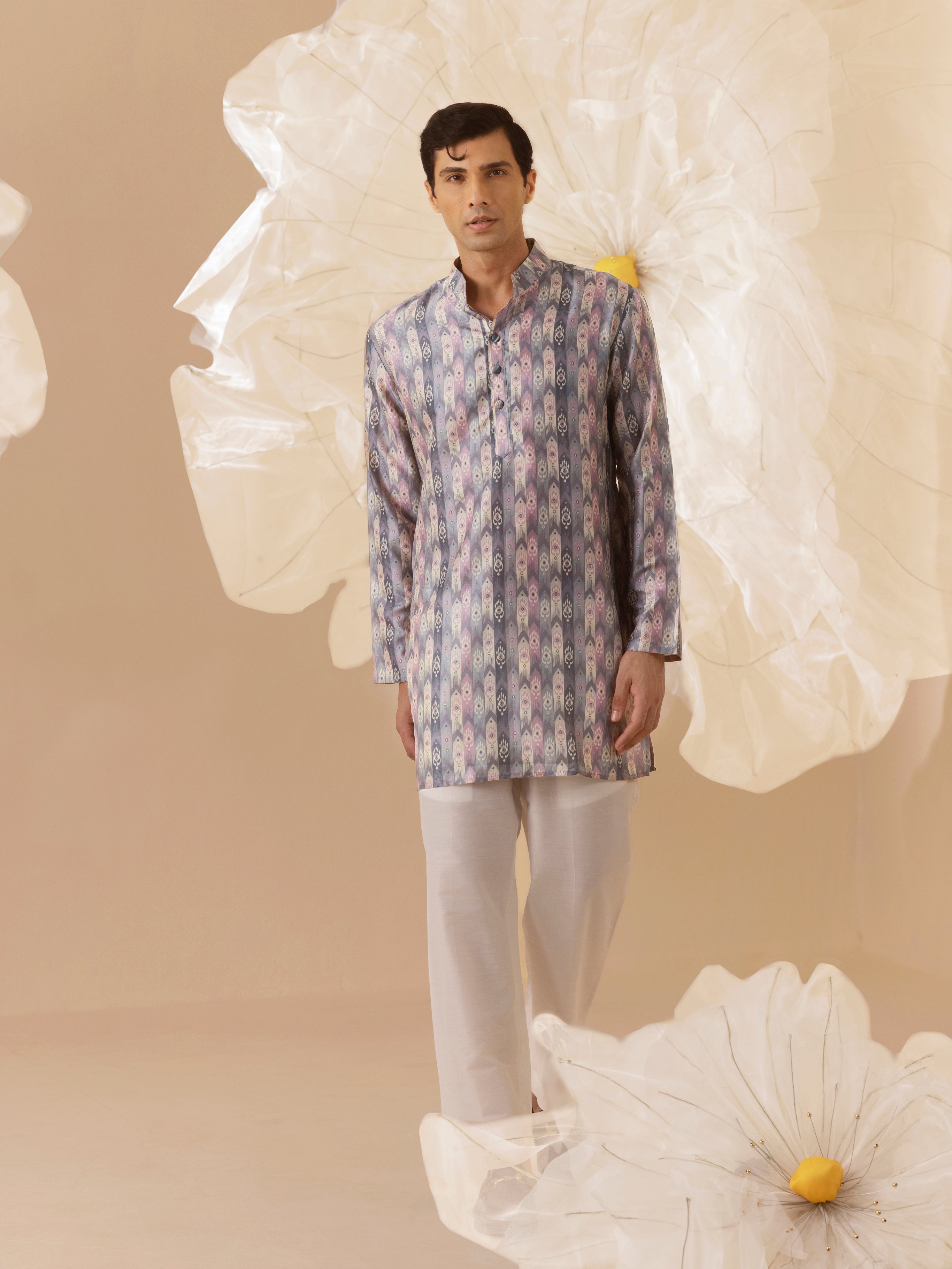 VOILET LOOM SILK KURTA