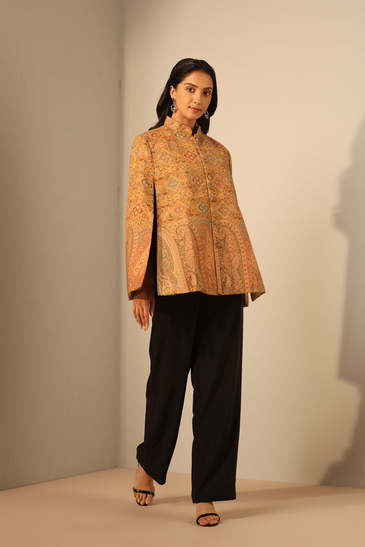 Anibha Fine Wool Silk Cape