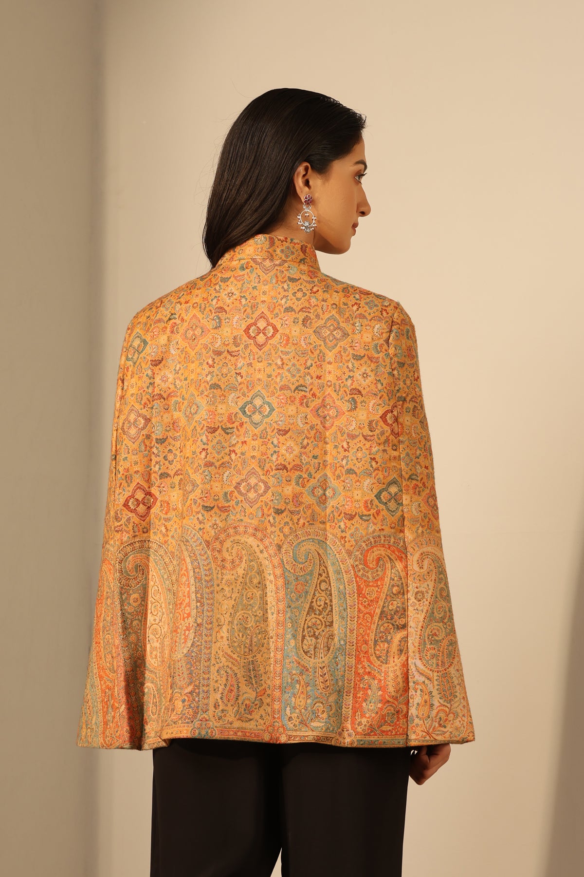 Anibha Fine Wool Silk Cape