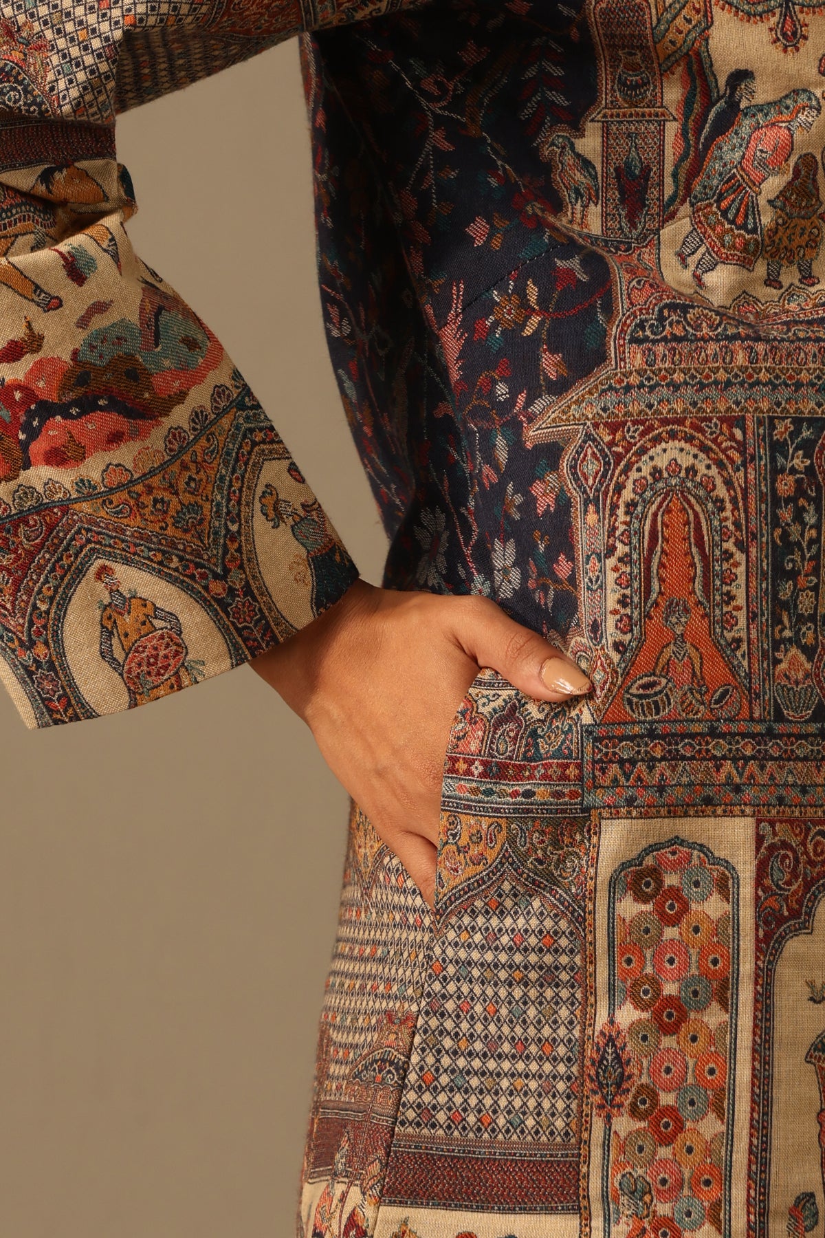 Naira Fine Wool Silk Full Jacket