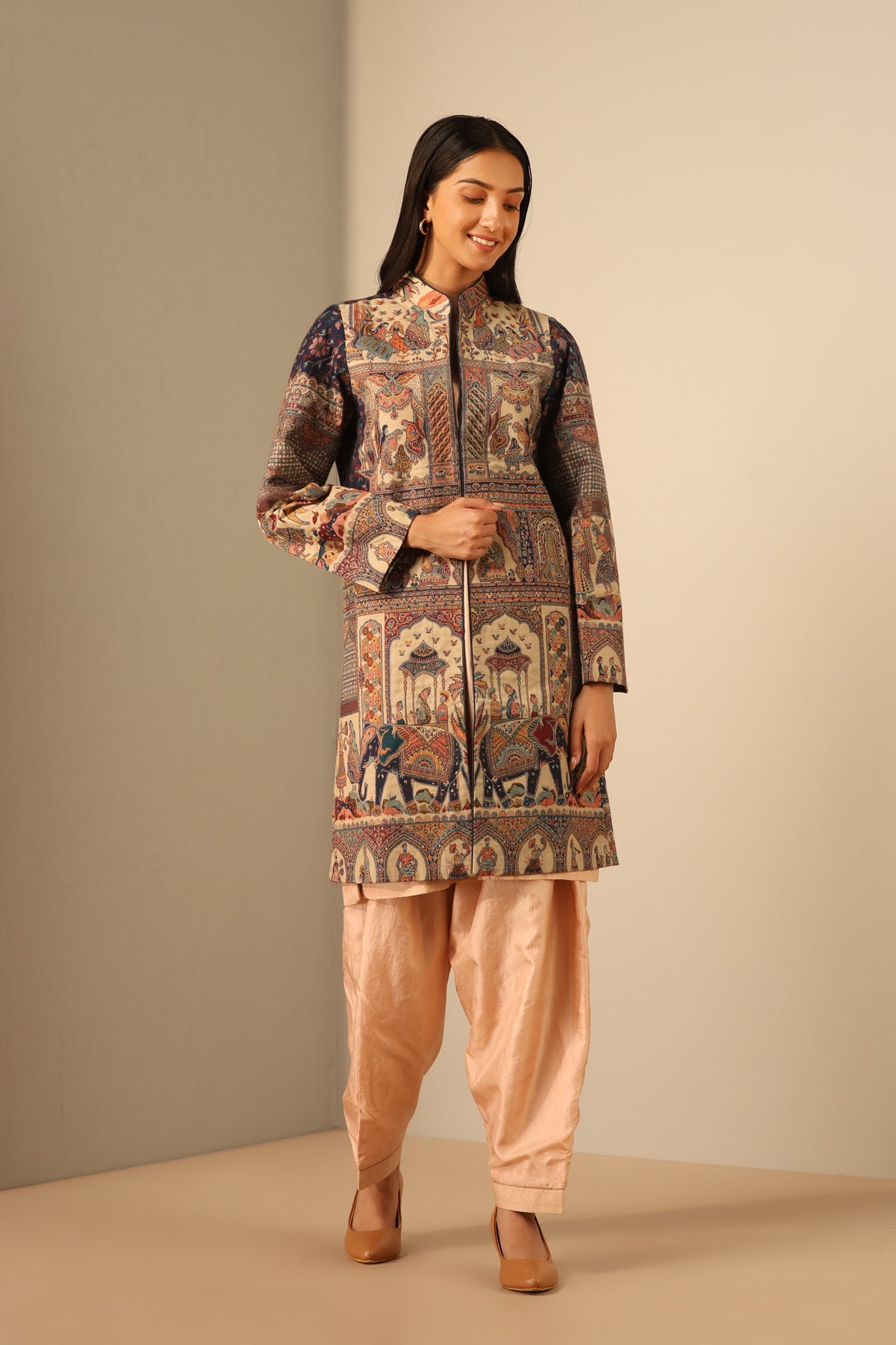 Naira Fine Wool Silk Full Jacket