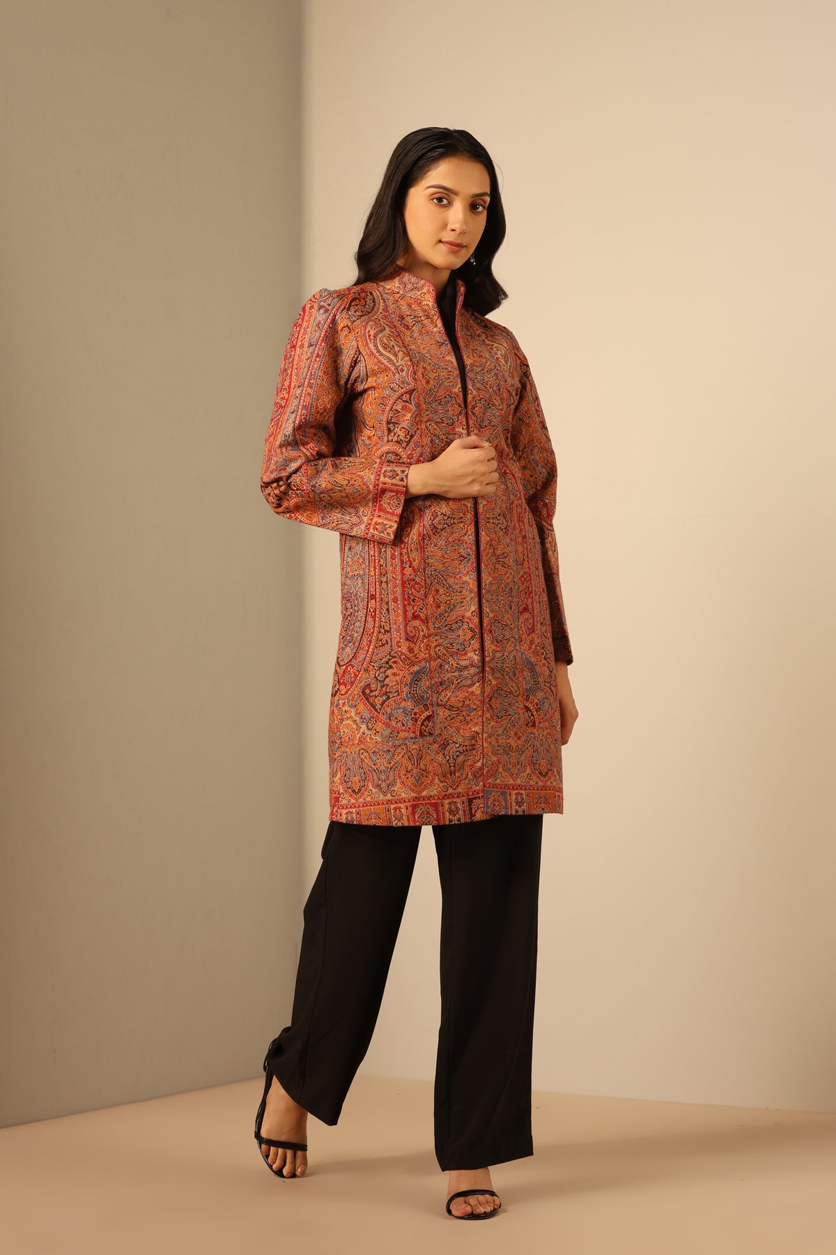 Anvi Fine Wool Silk Full Jacket