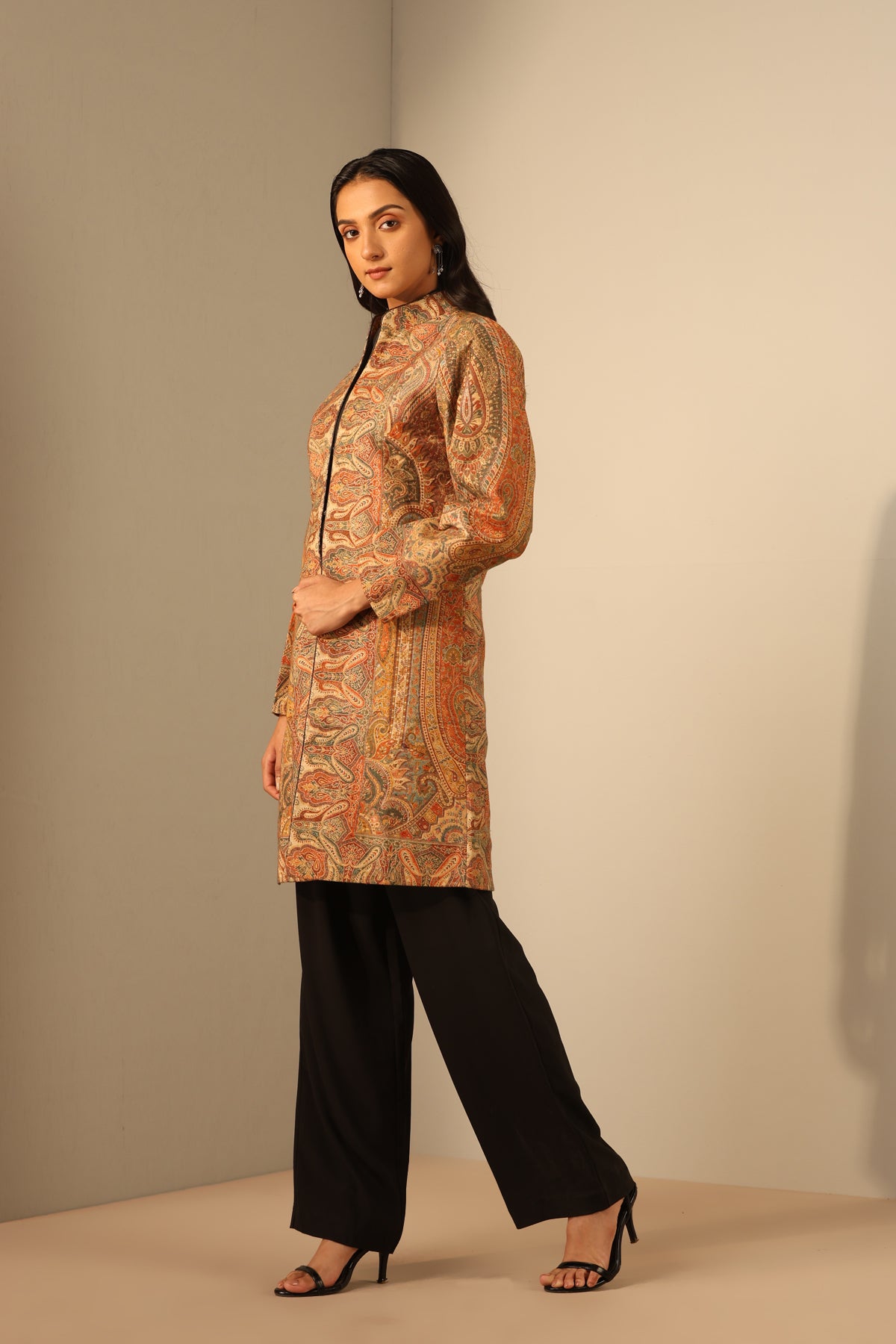 Myra Fine Wool Silk Full Jacket