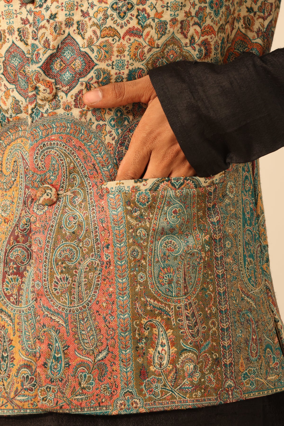 Viraj Fine Wool Silk Waist Coat