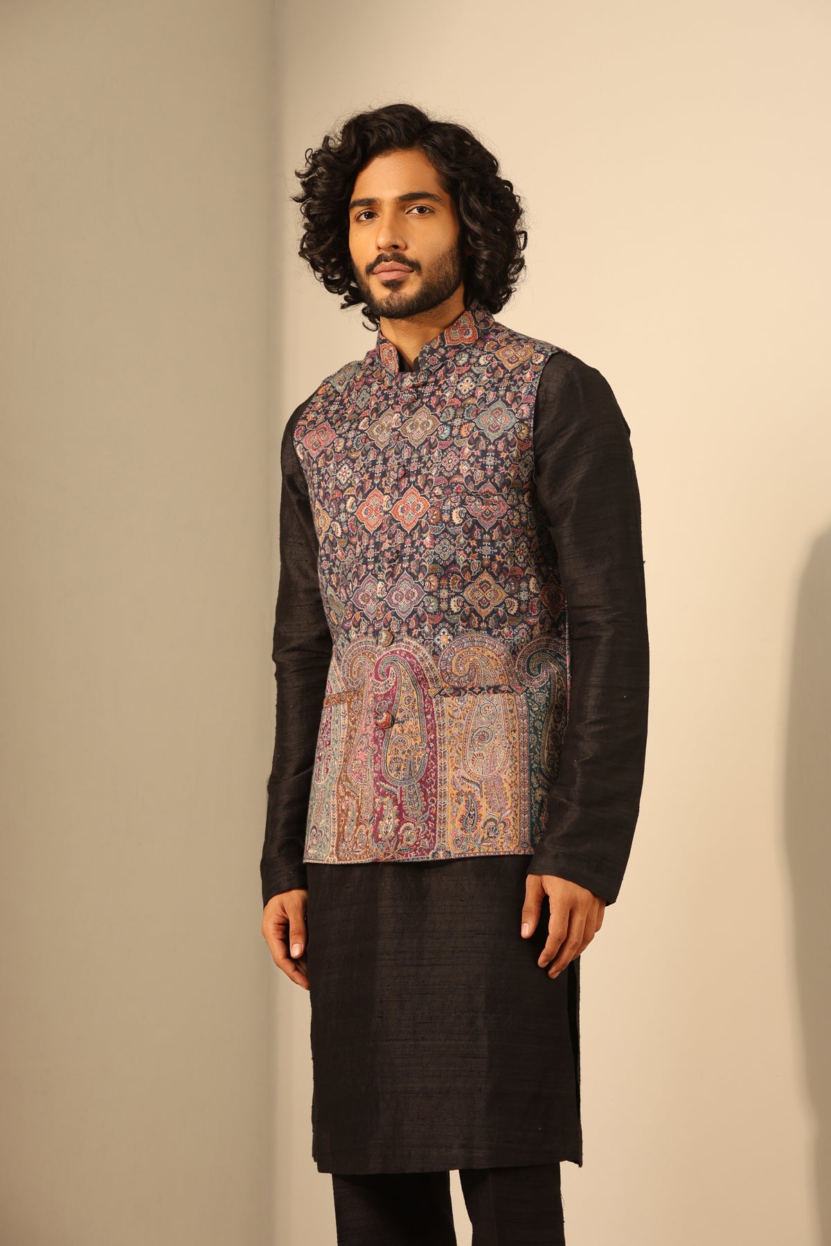 Ishaan Fine Wool Silk Waist Coat