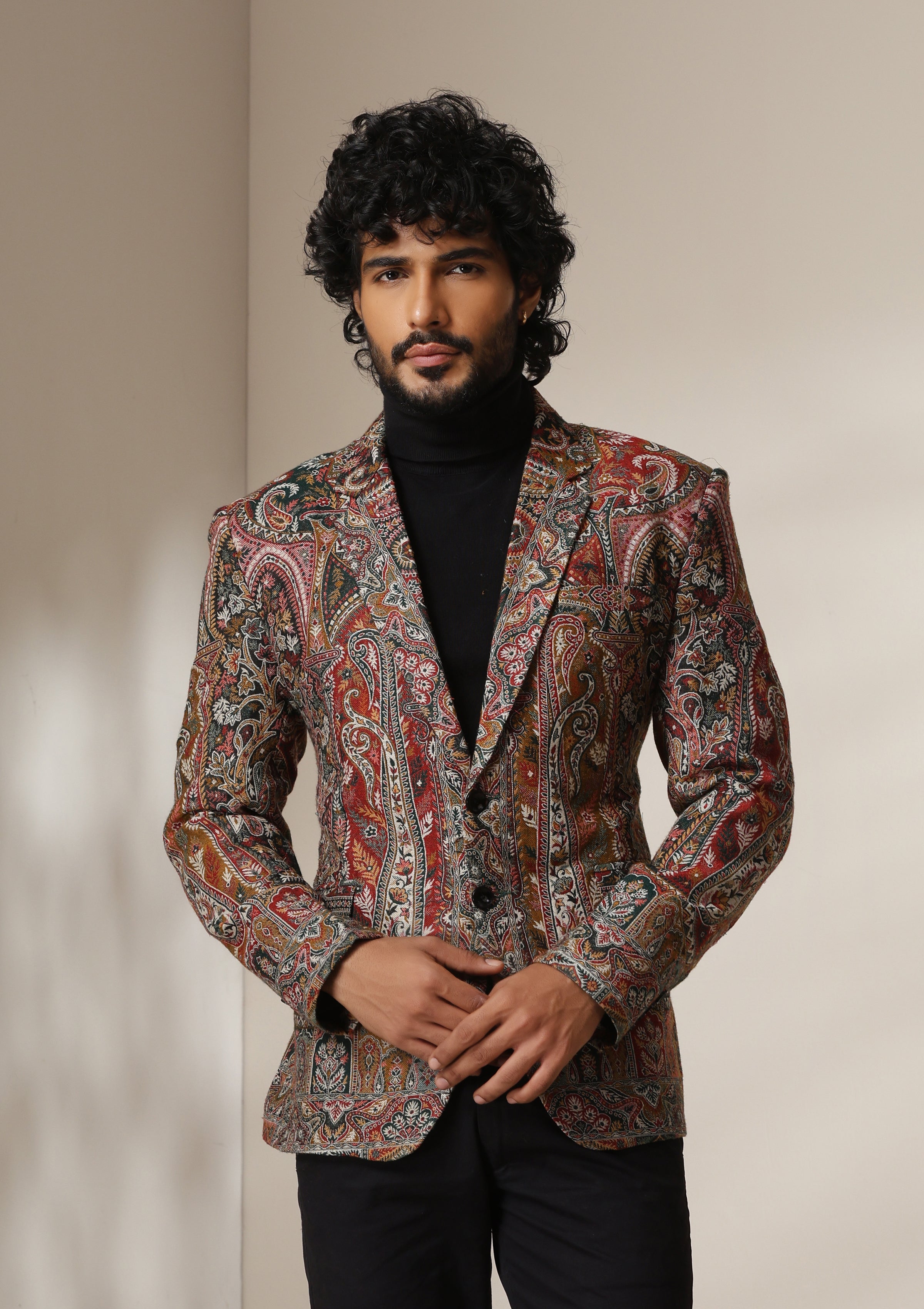 Dusala Regal Rust pashmina blend Blazer/coat