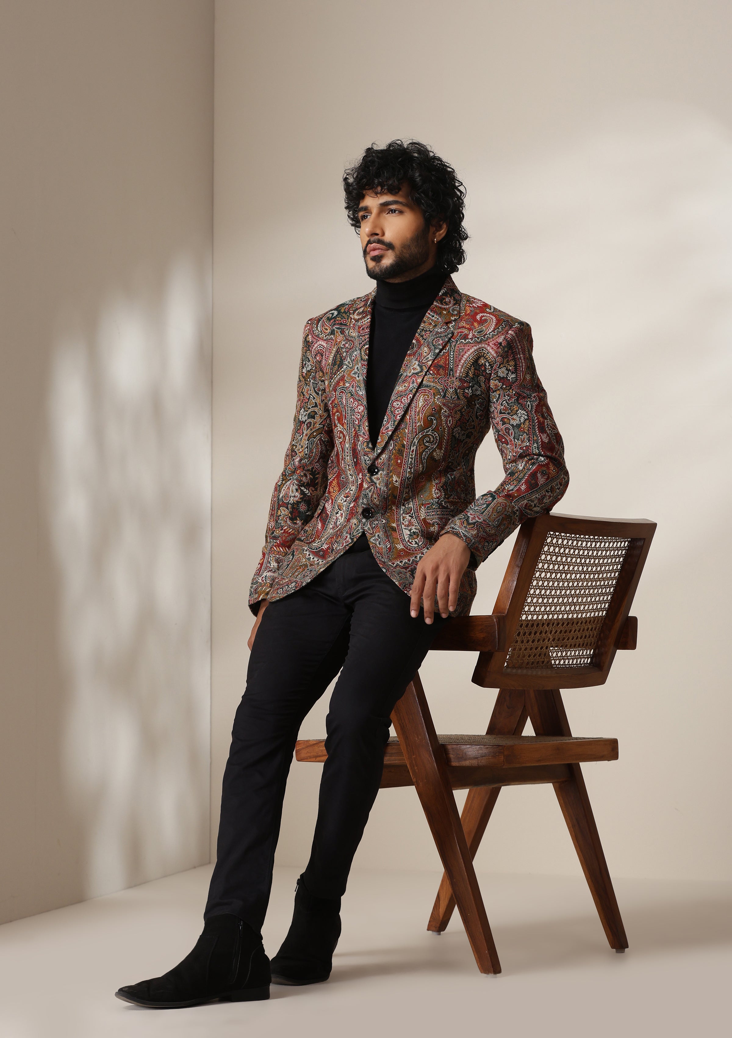 Dusala Regal Rust pashmina blend Blazer/coat