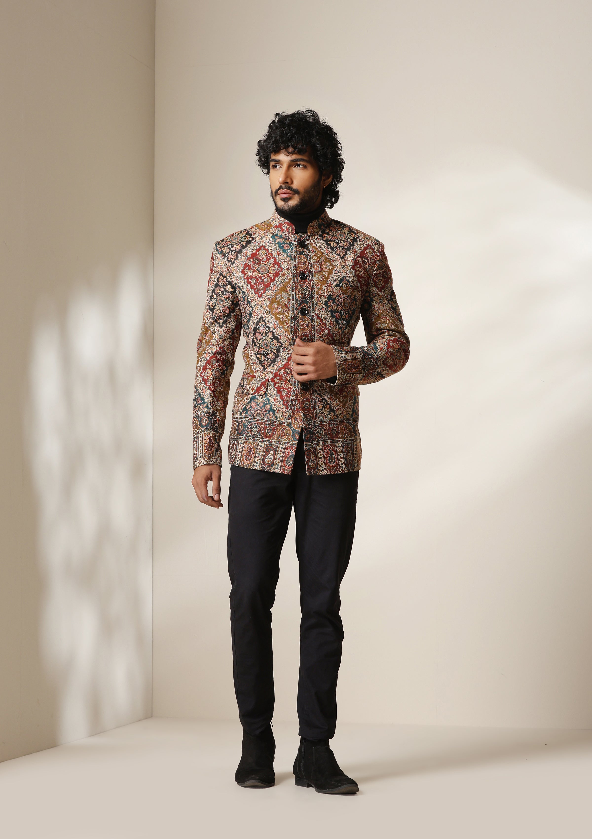 Dusala Heritage Mosaic pashmina blend Blazer/coat