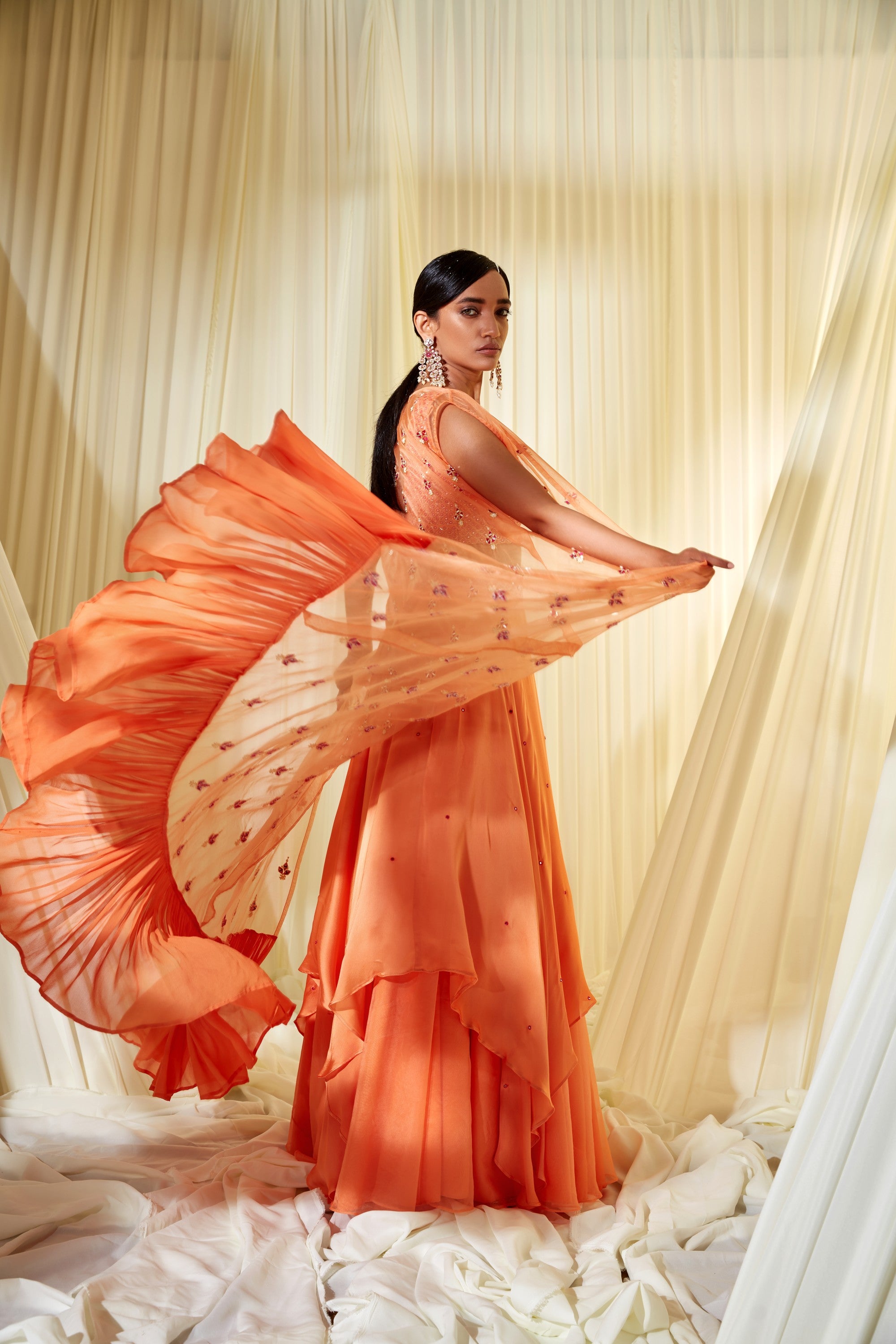 ORANGE LEHENGA SET