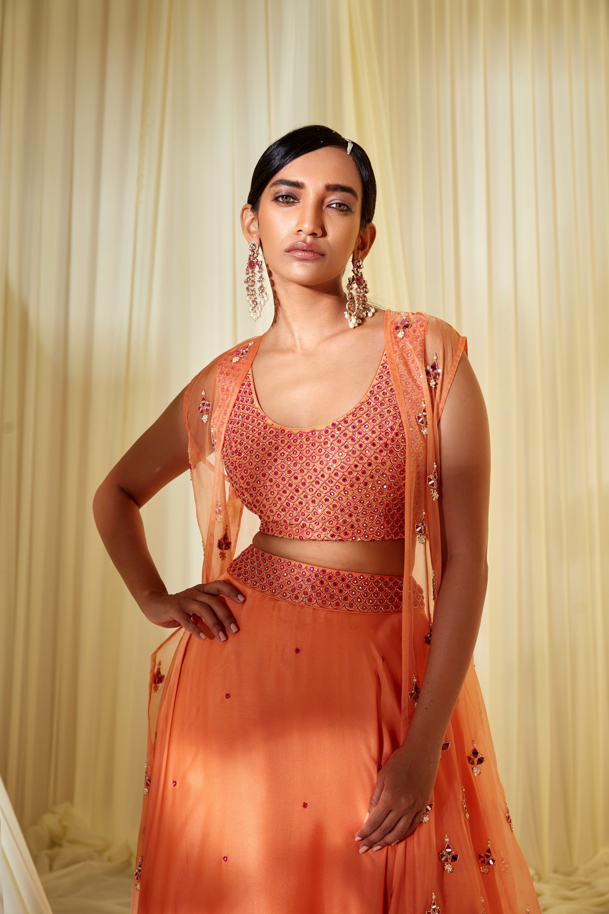 ORANGE LEHENGA SET