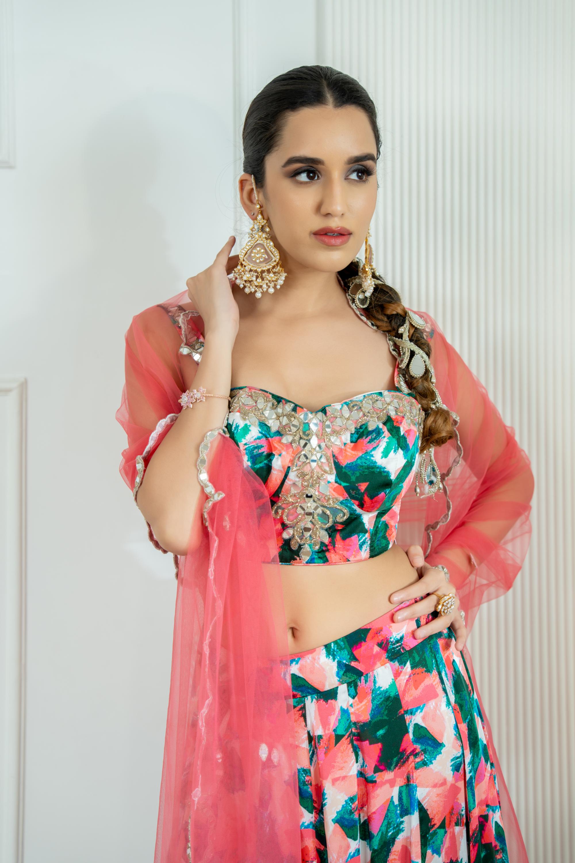 Corset Peplum Lehenga
