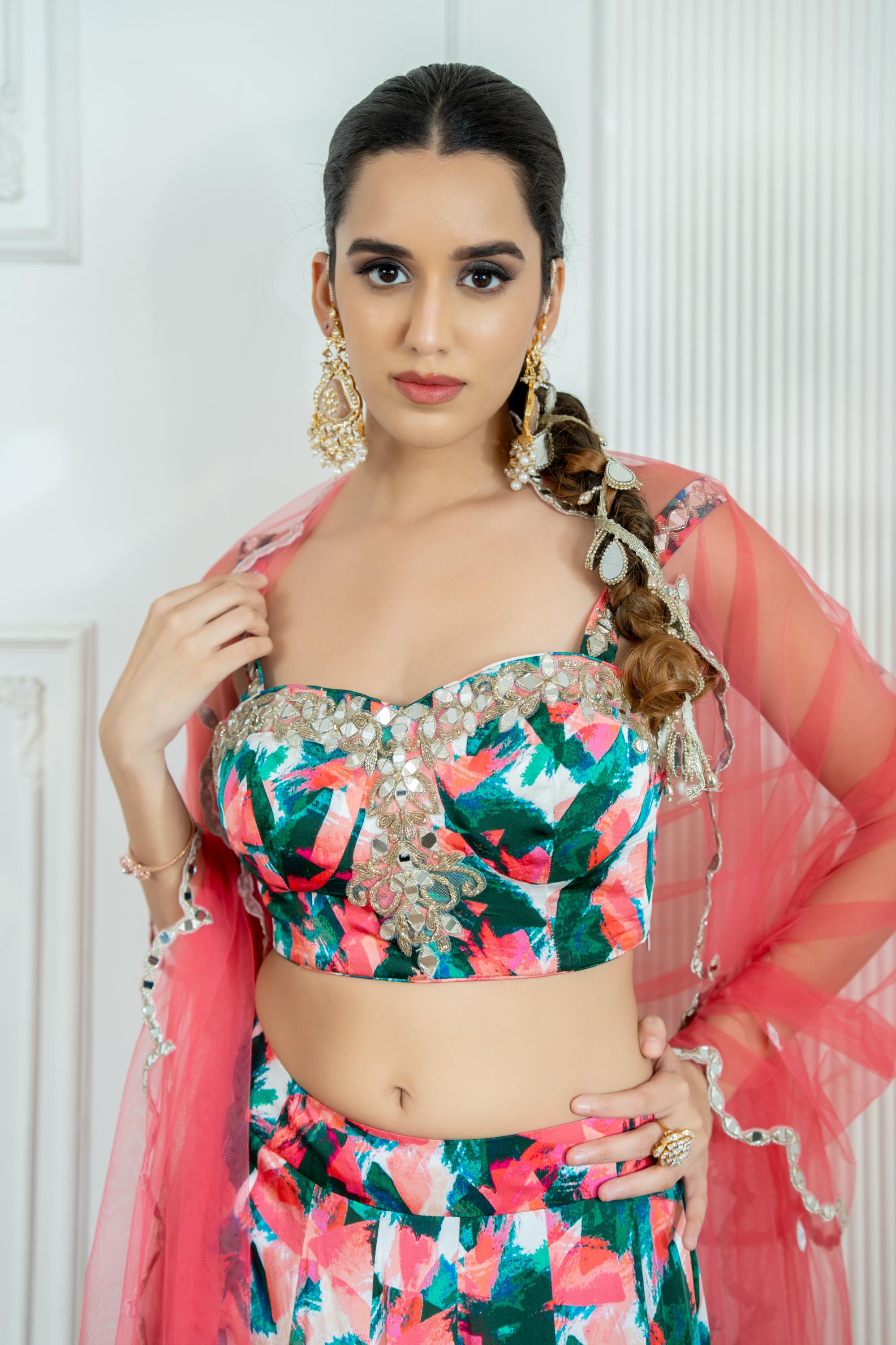 Corset Peplum Lehenga