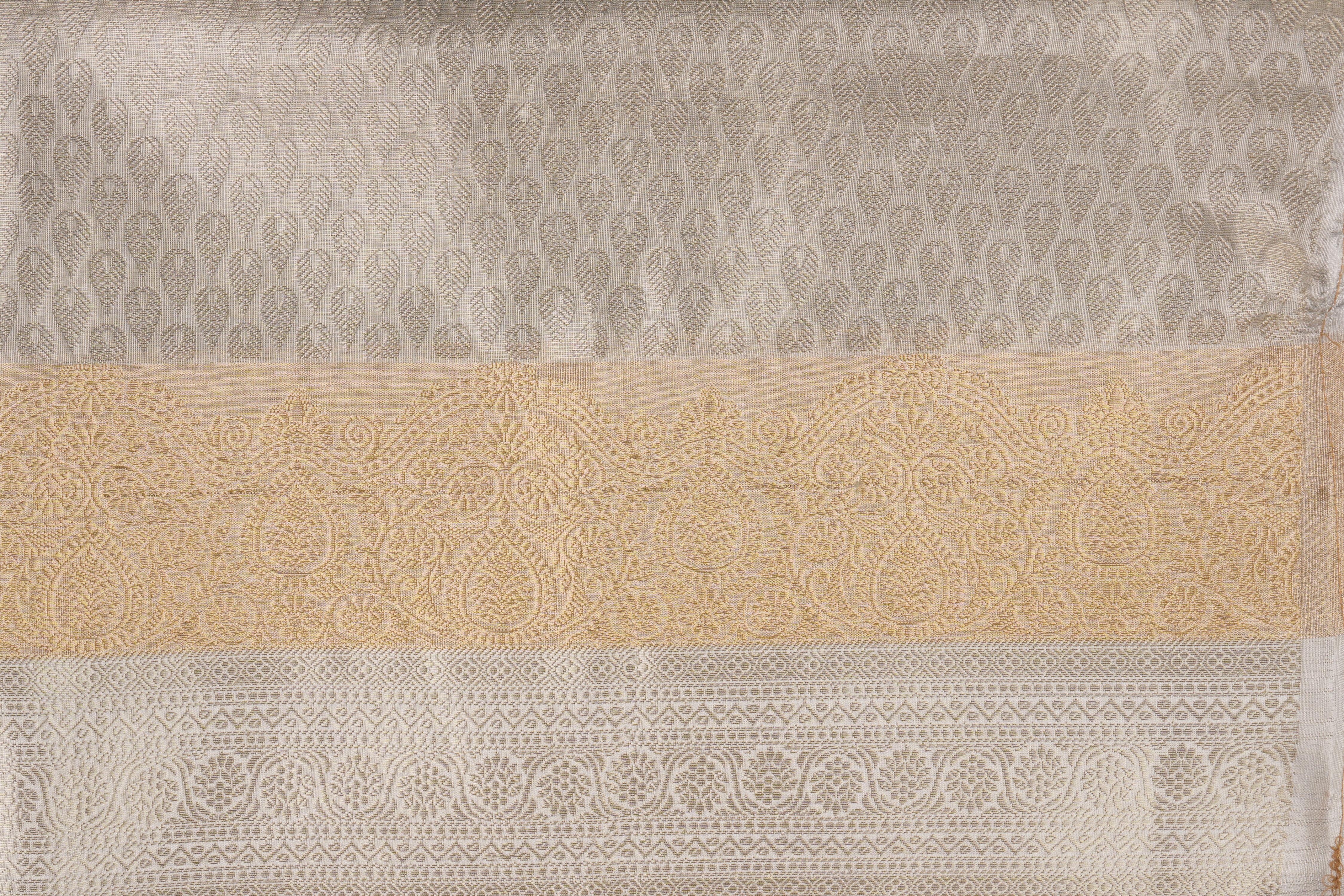 Silver Golden Kanjivaram Zari Silk Banarasi Handloom Saree