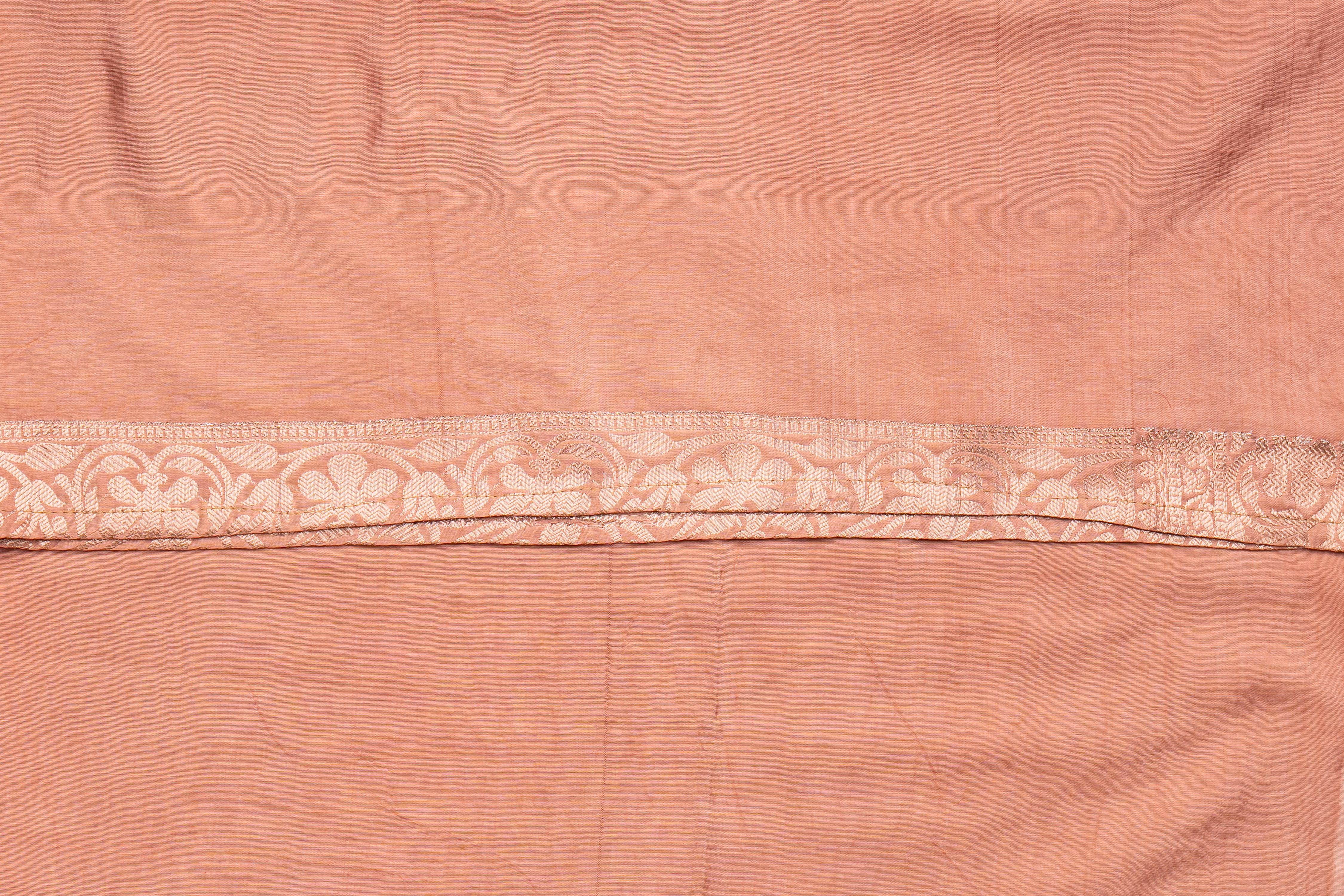 Rose Pink Pure Monga silk Banarasi Handloom Saree