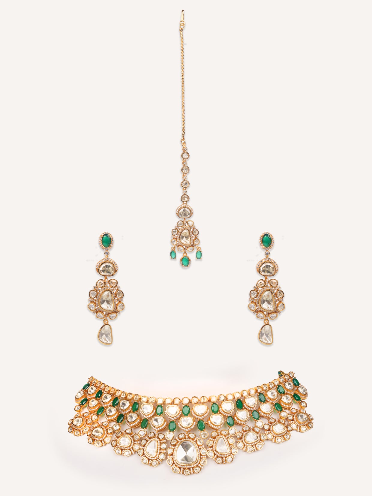 Dramatic and stylish moissanite set with matching earrings