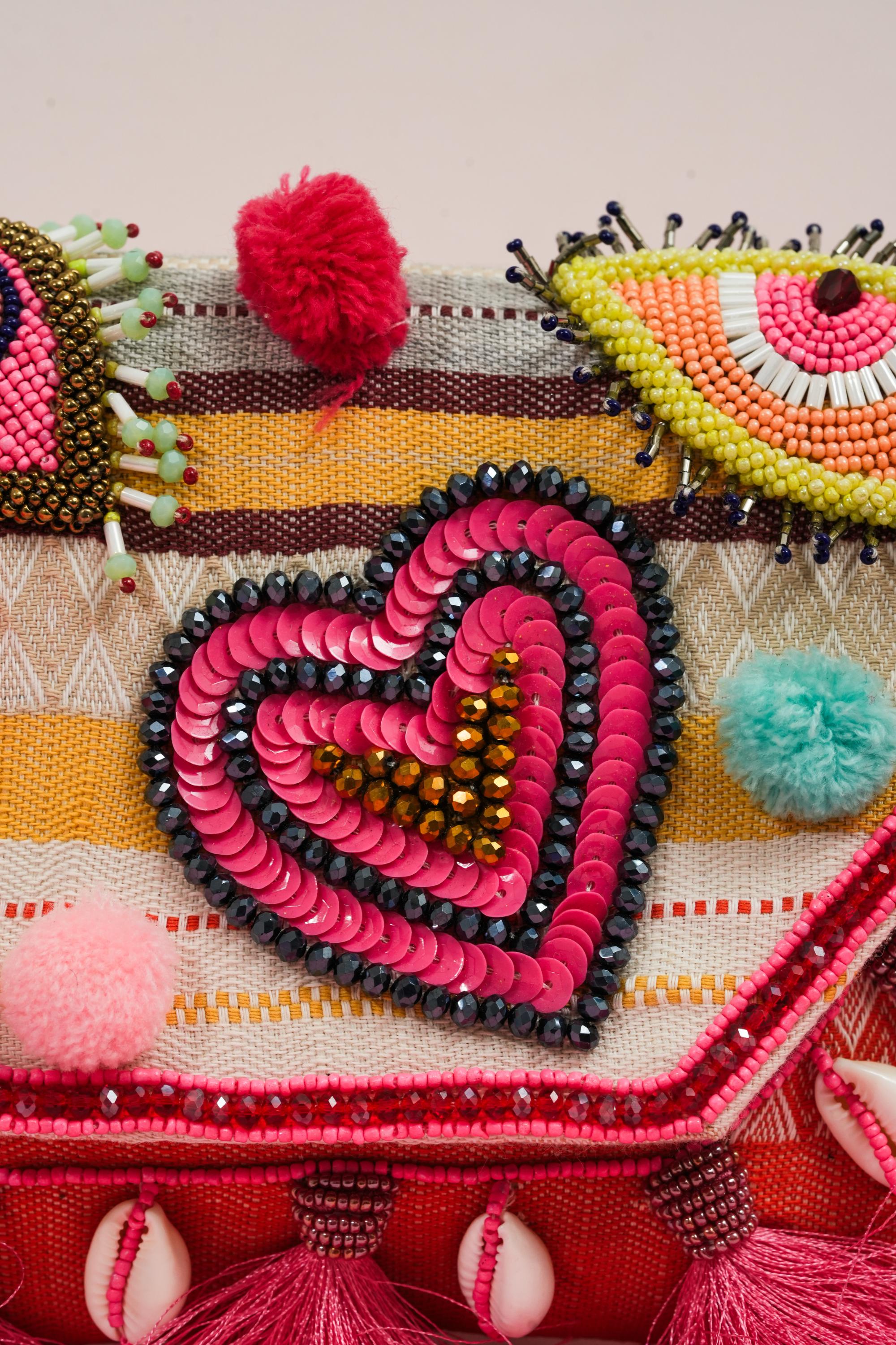 Boho eye clutch