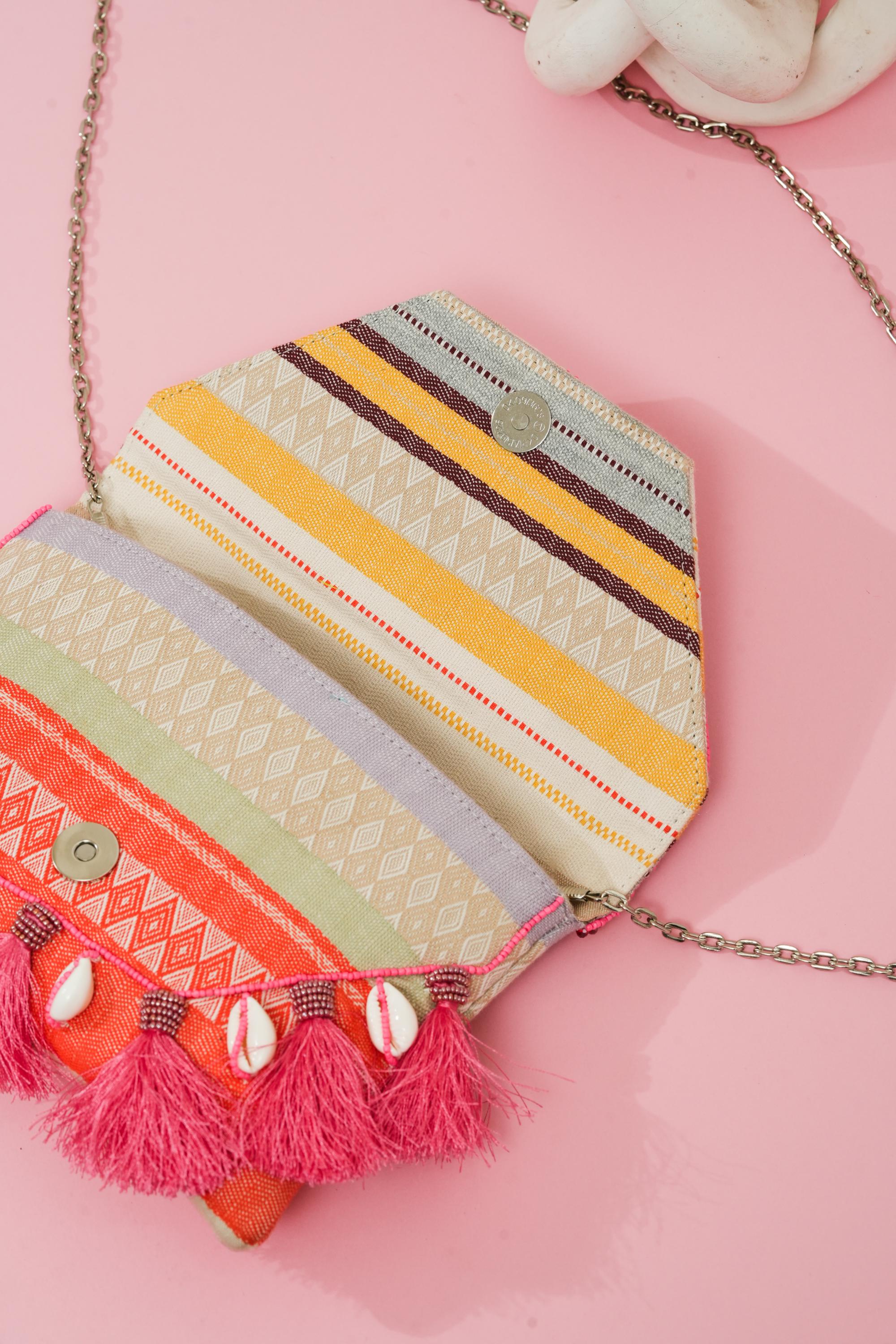 Boho eye clutch
