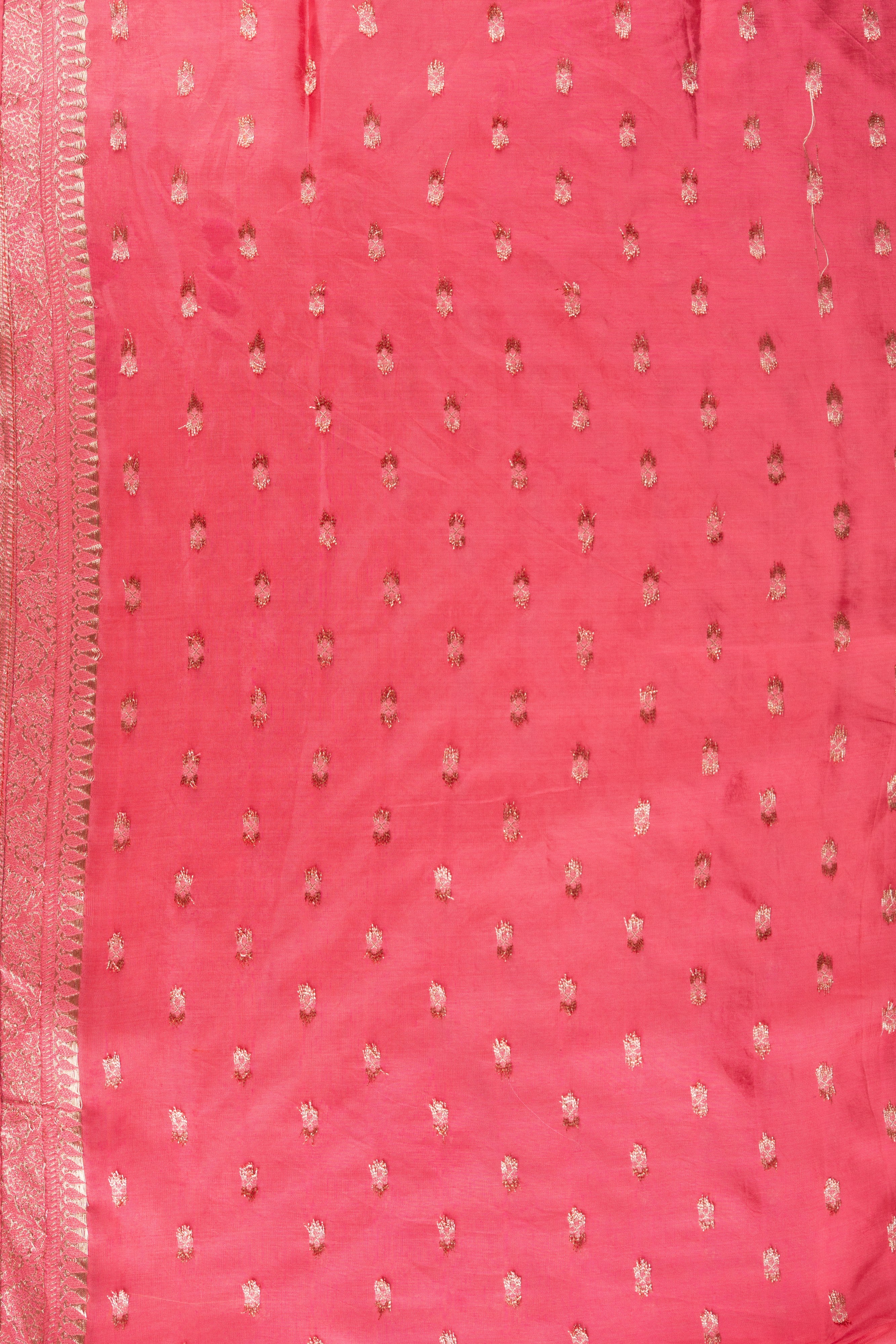 Sea Green Pink Bridal Pure Katan Silk Banarasi Handloom Saree