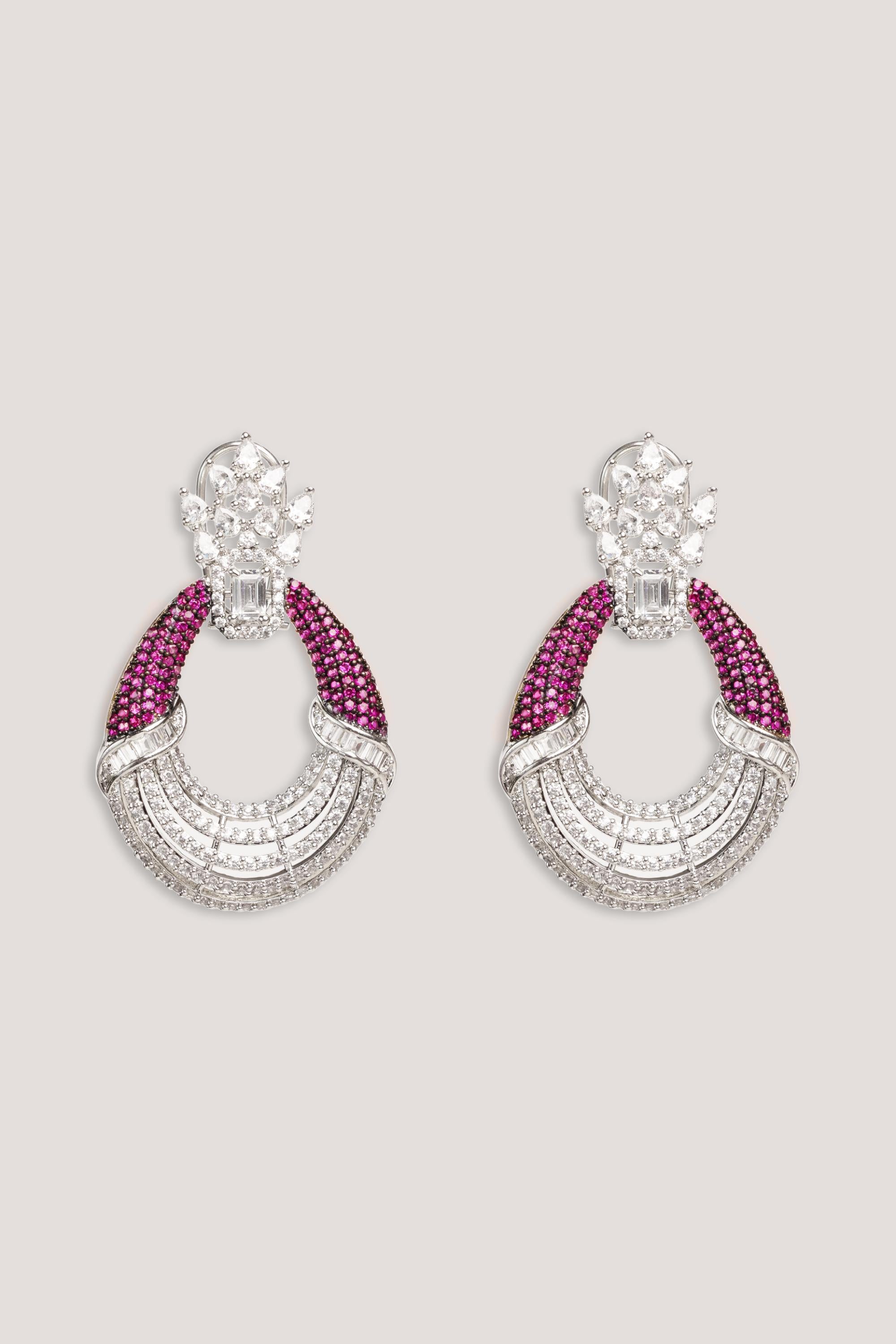 Classic and elegant pair of diamond earrings