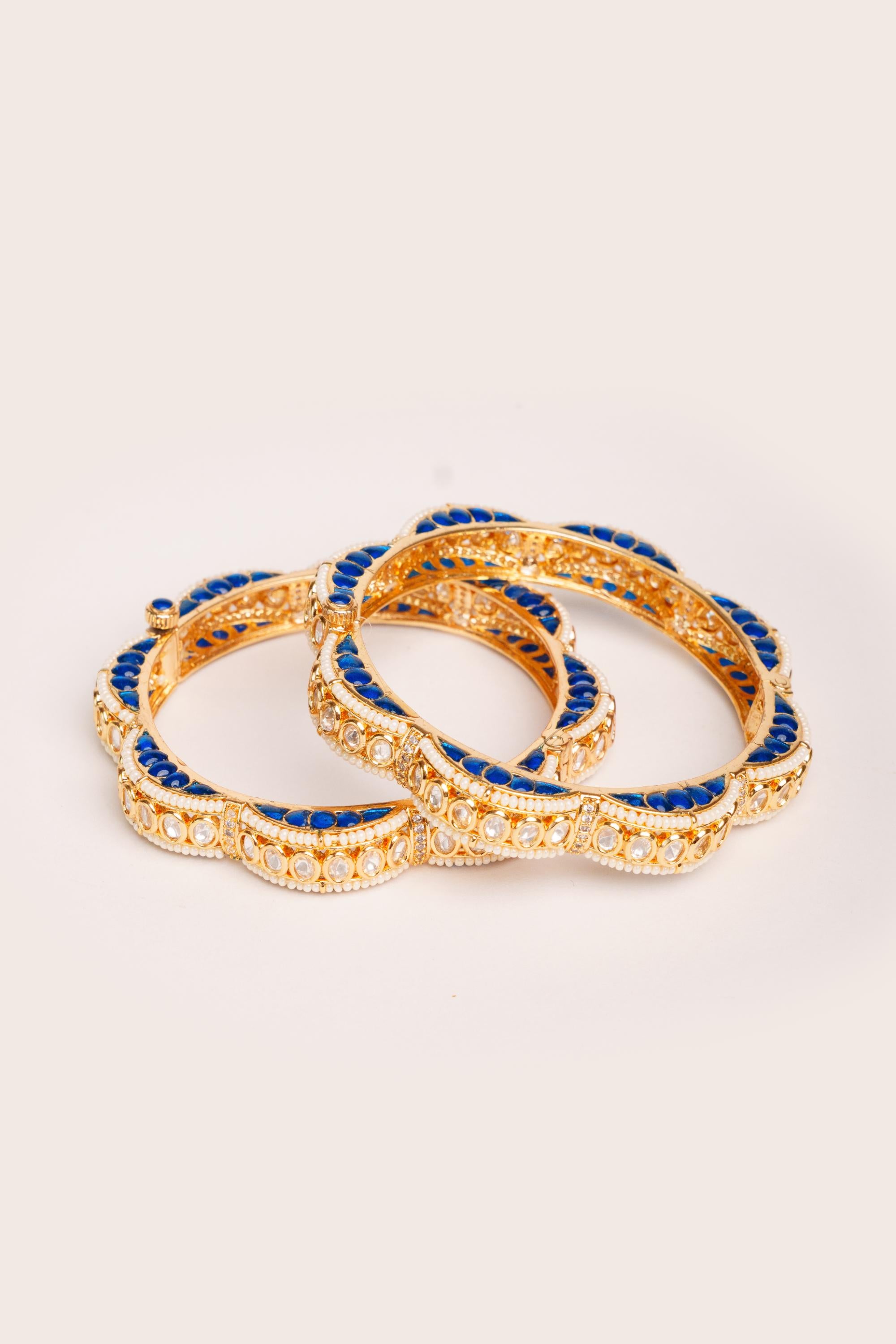 Classy and stylish kundan pair of bangles