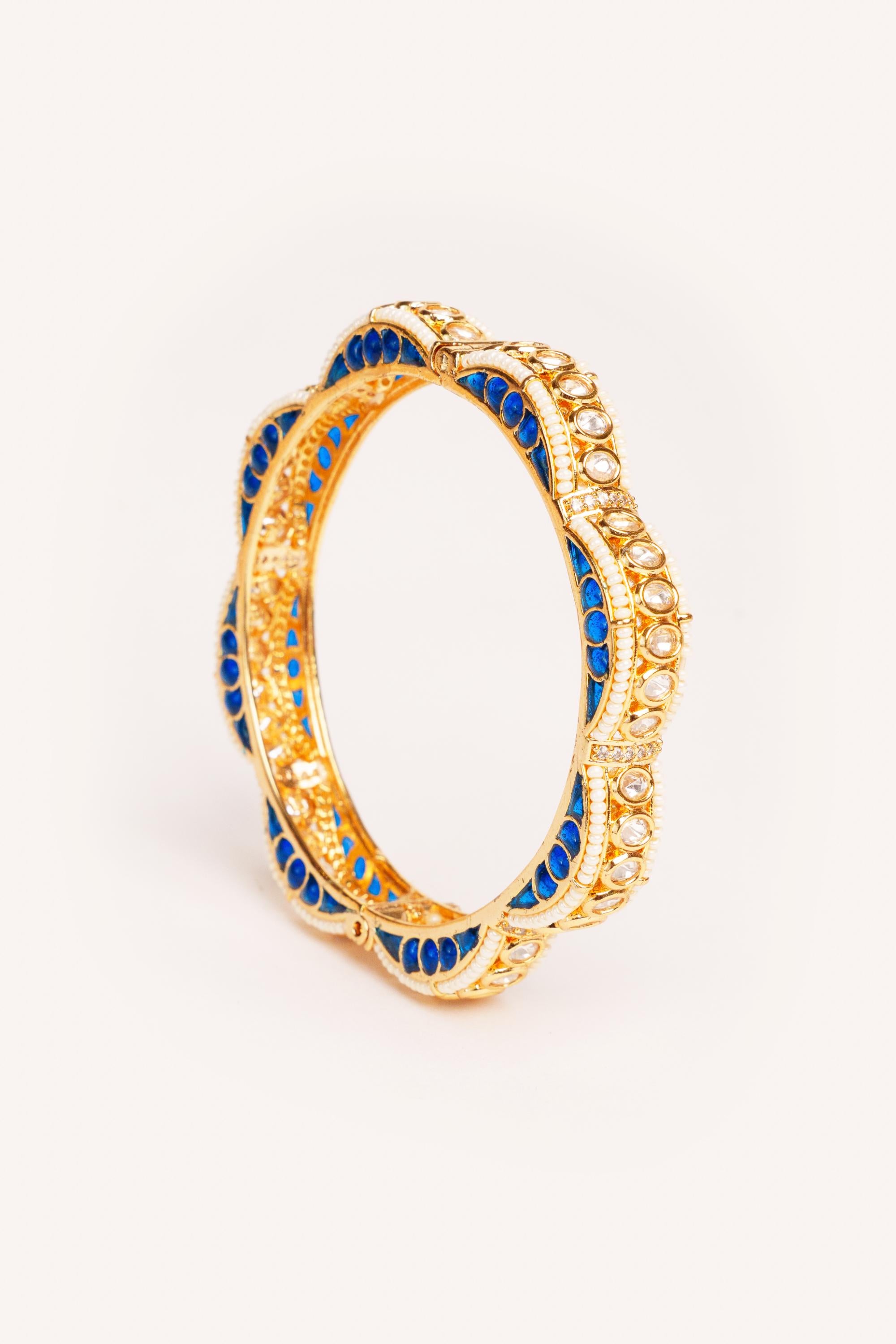 Classy and stylish kundan pair of bangles