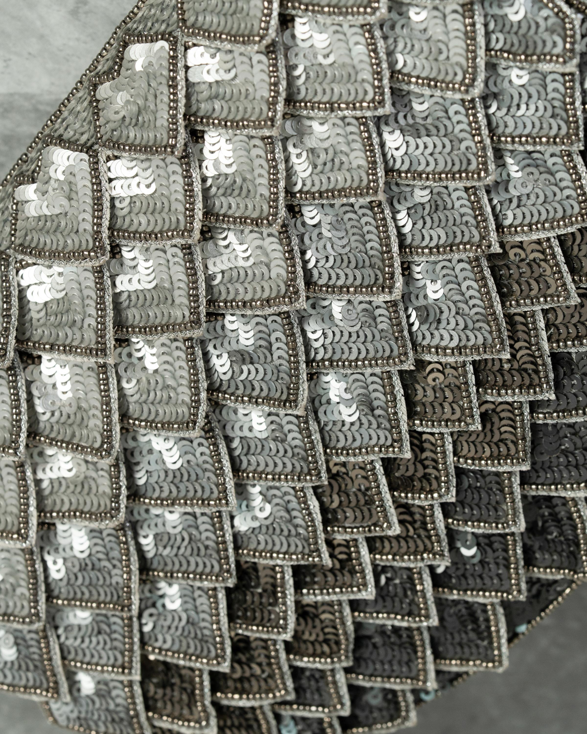 Ombre grey clutch