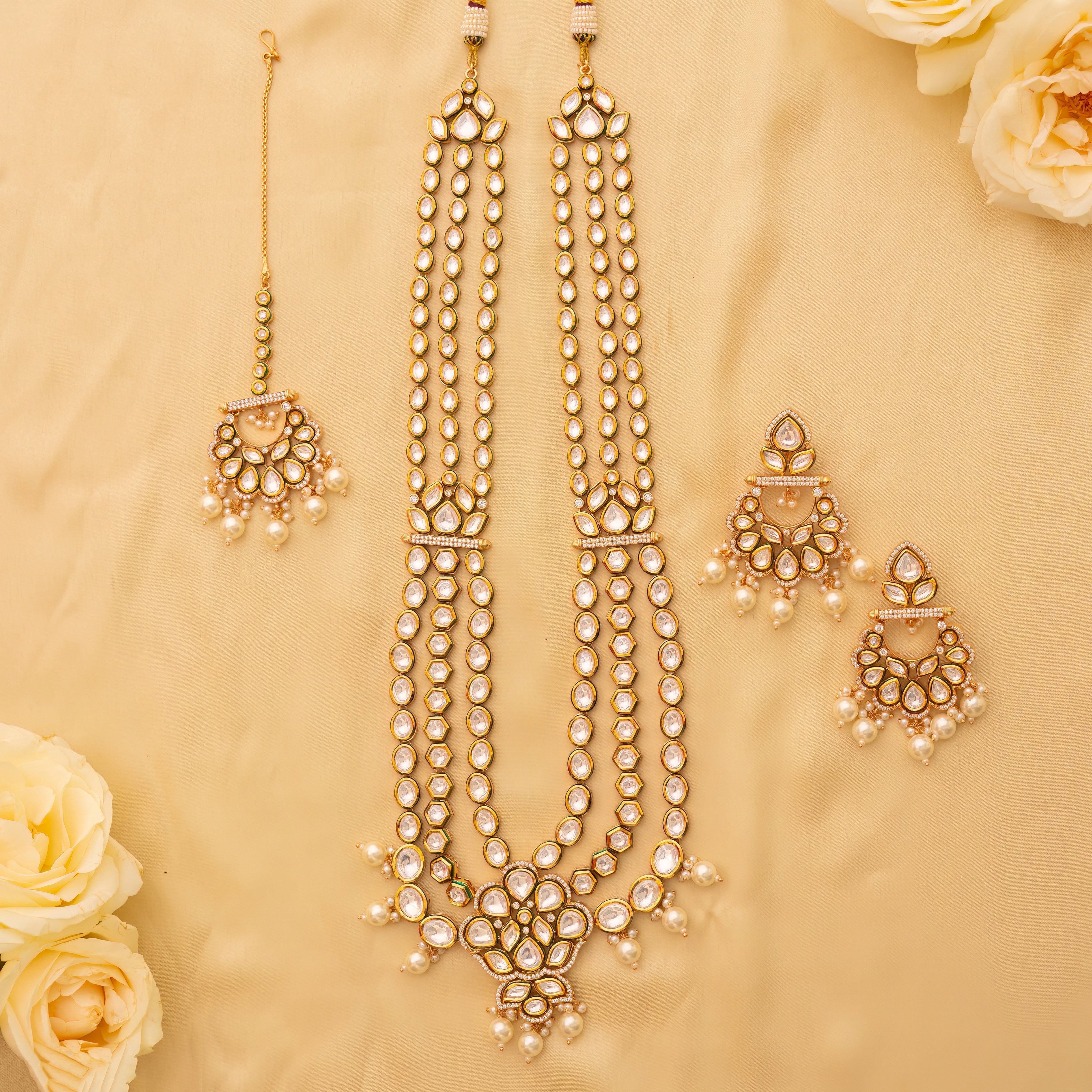 Zeba Kundan long set