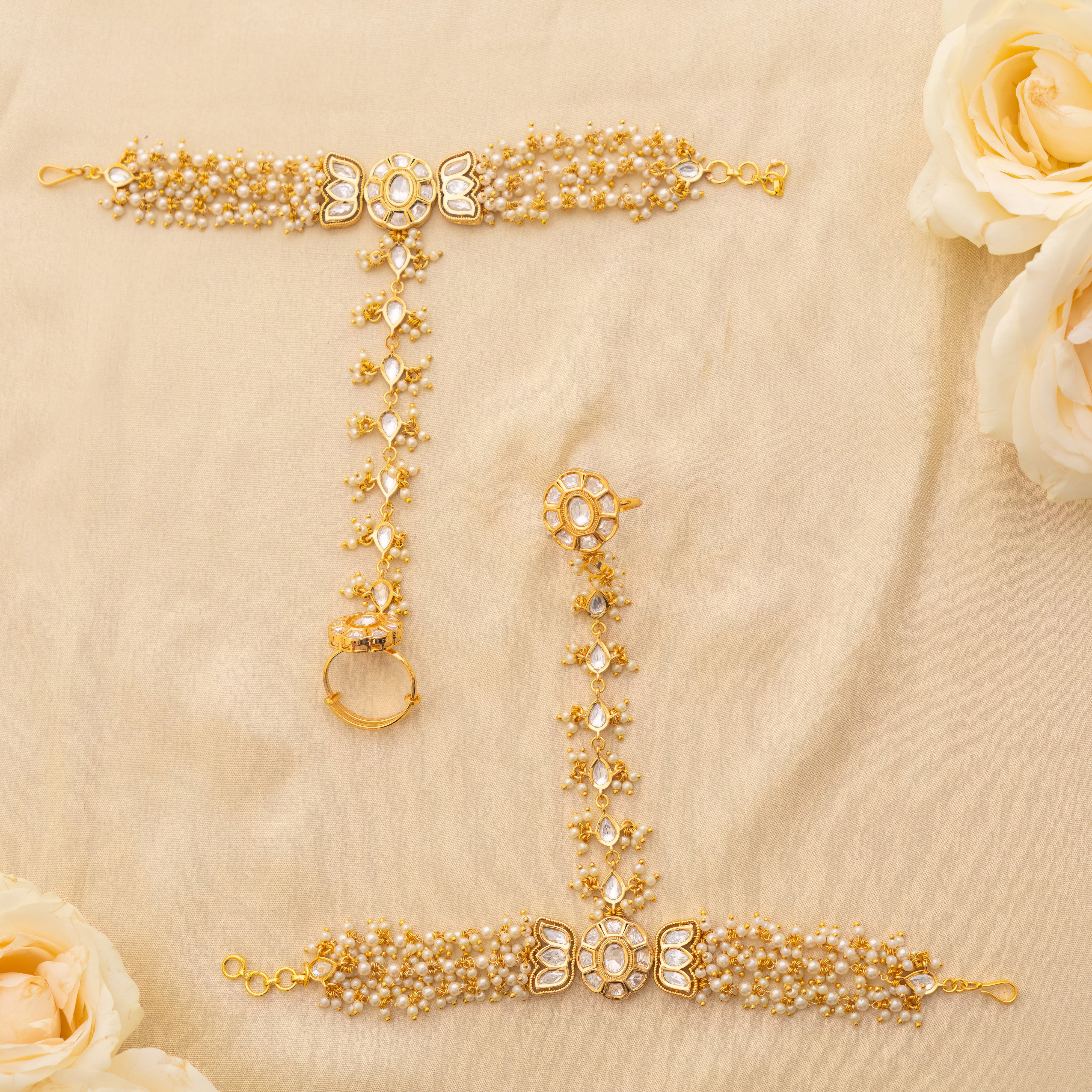 Shazia Lotus Kundan Haathphool