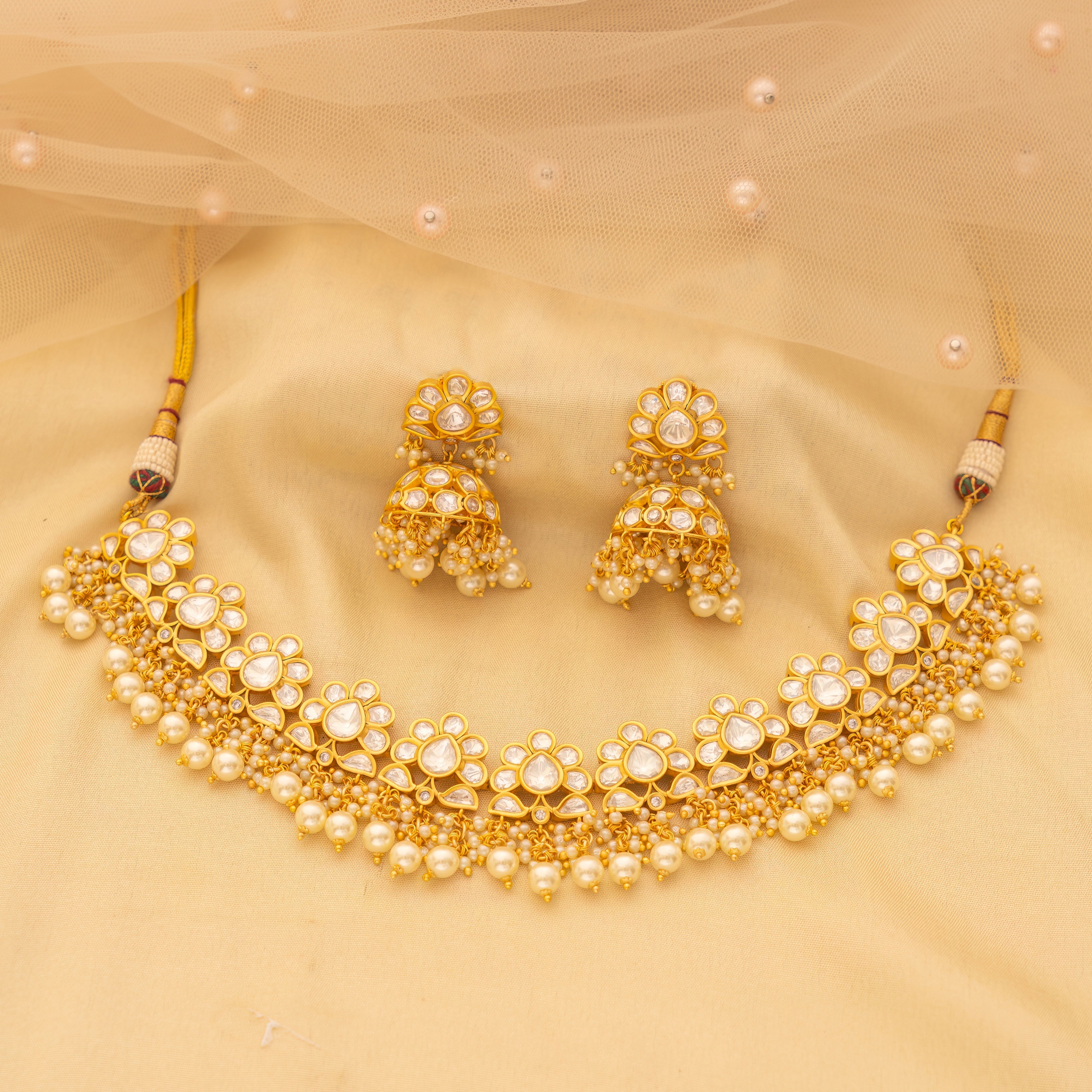 Zarina Floral Kundan Set