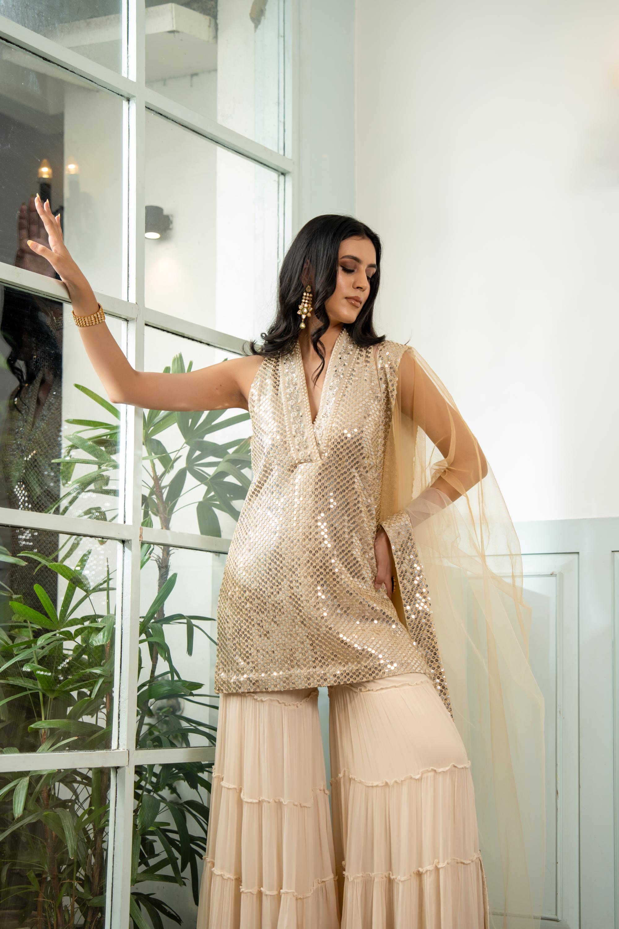 In-Cut Kurta Garara Set