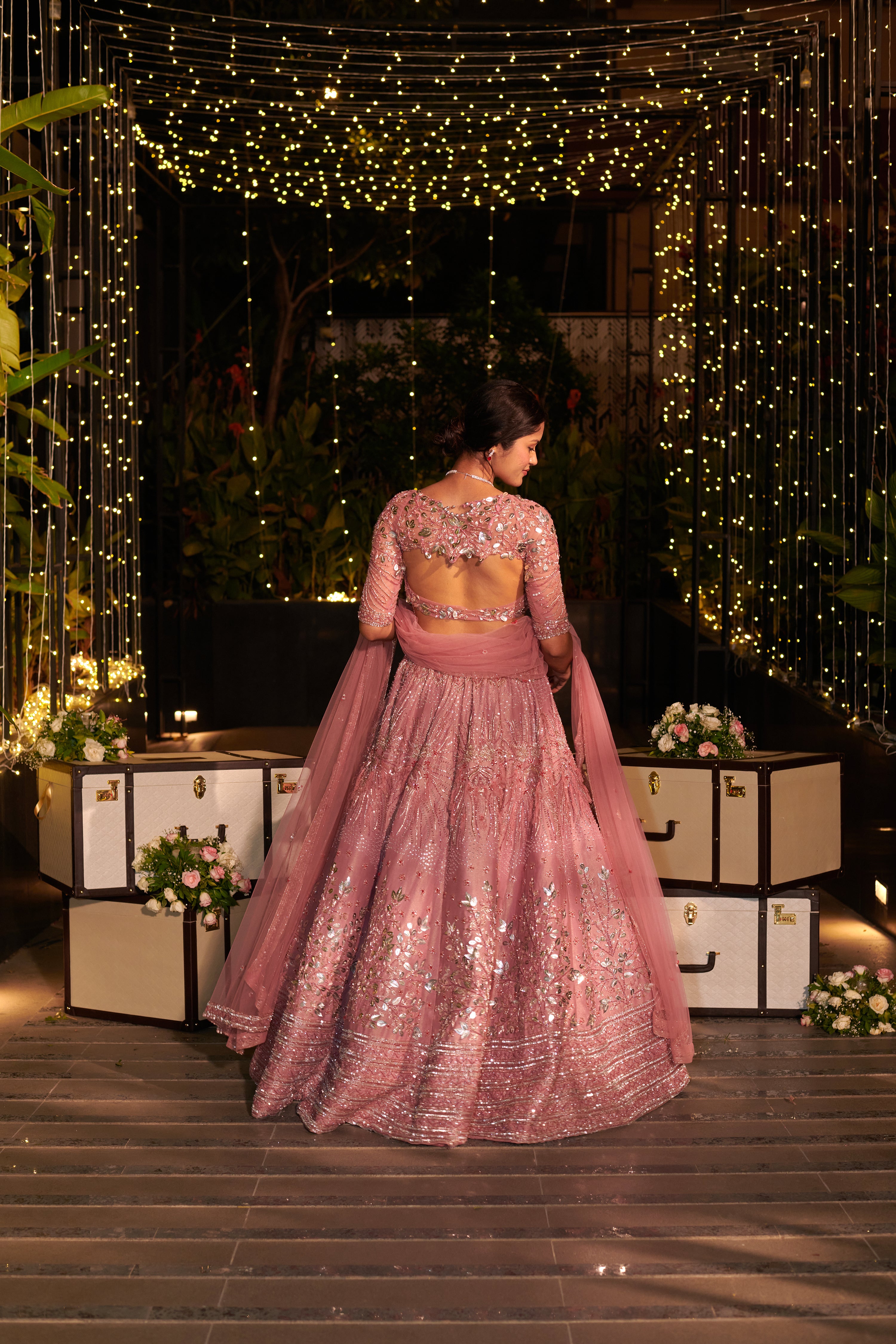 Rose Royal Lehenga Set. 3 (Lehenga + Blouse + Dupatta)