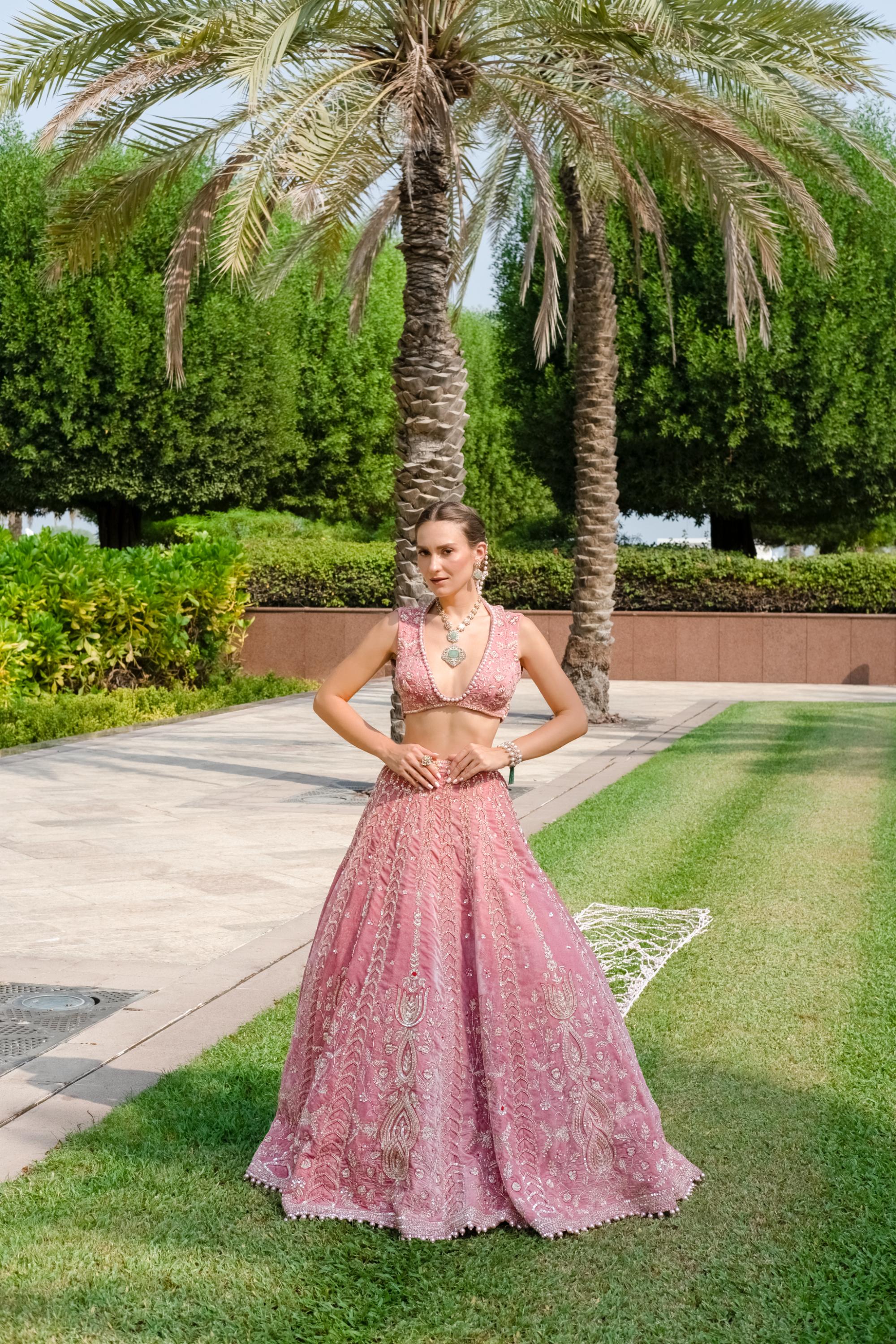 Victoria rose Pink Lehenga set