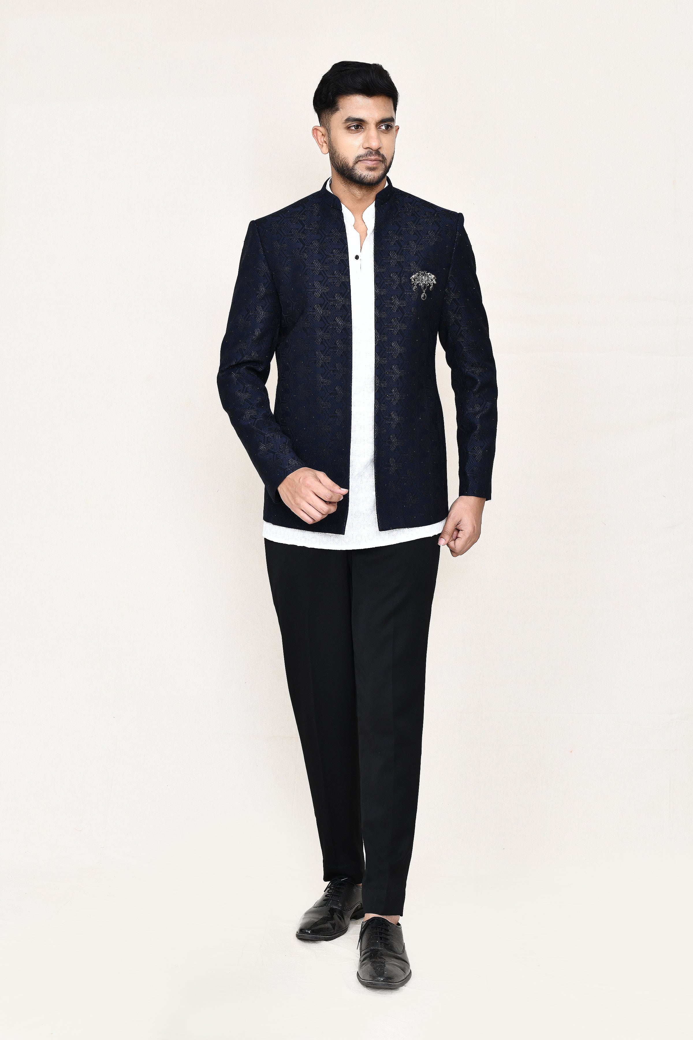 open prince coat, kurta with pant