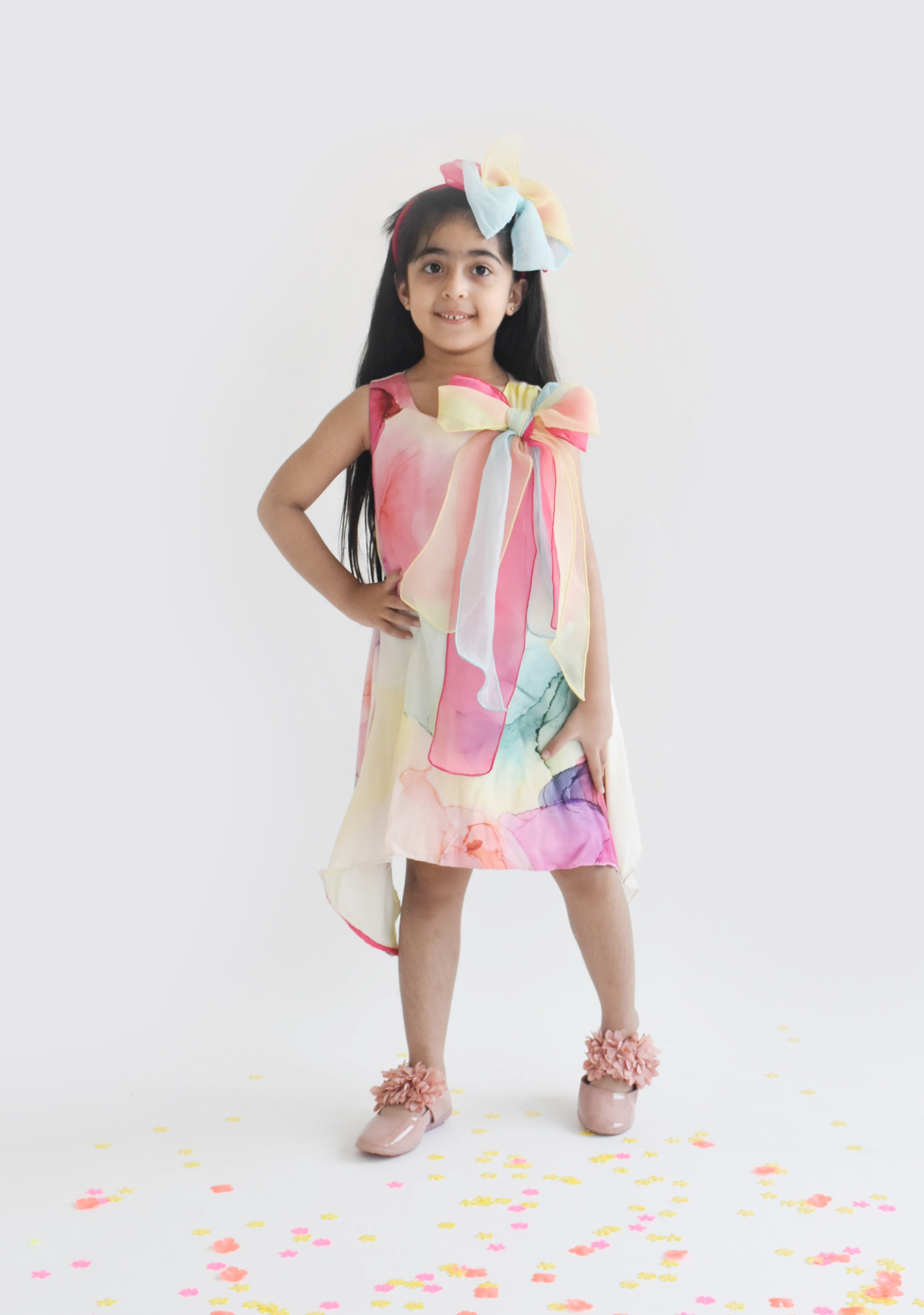 Splashes Print Dress