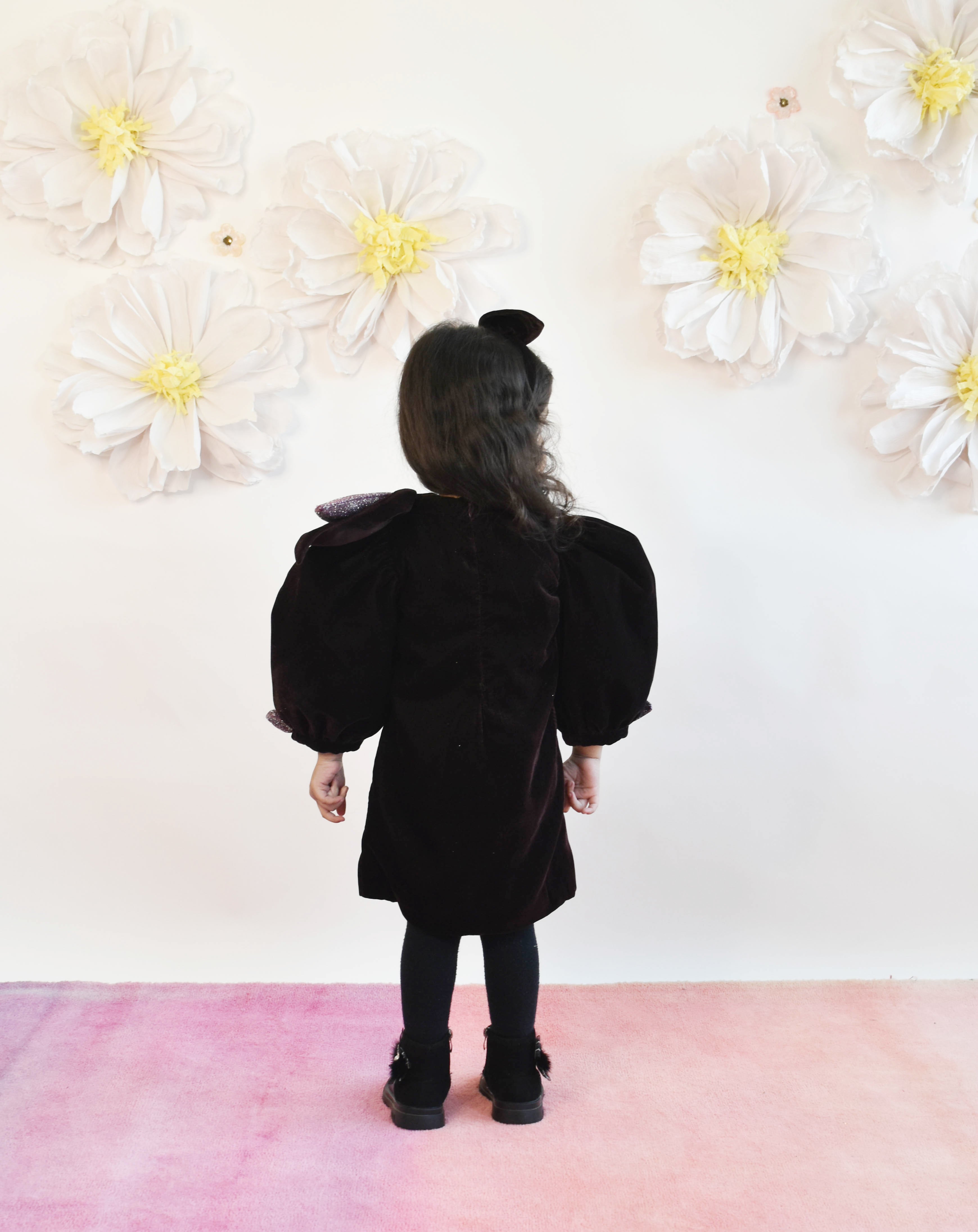 Brown Velvet Dress for Girls