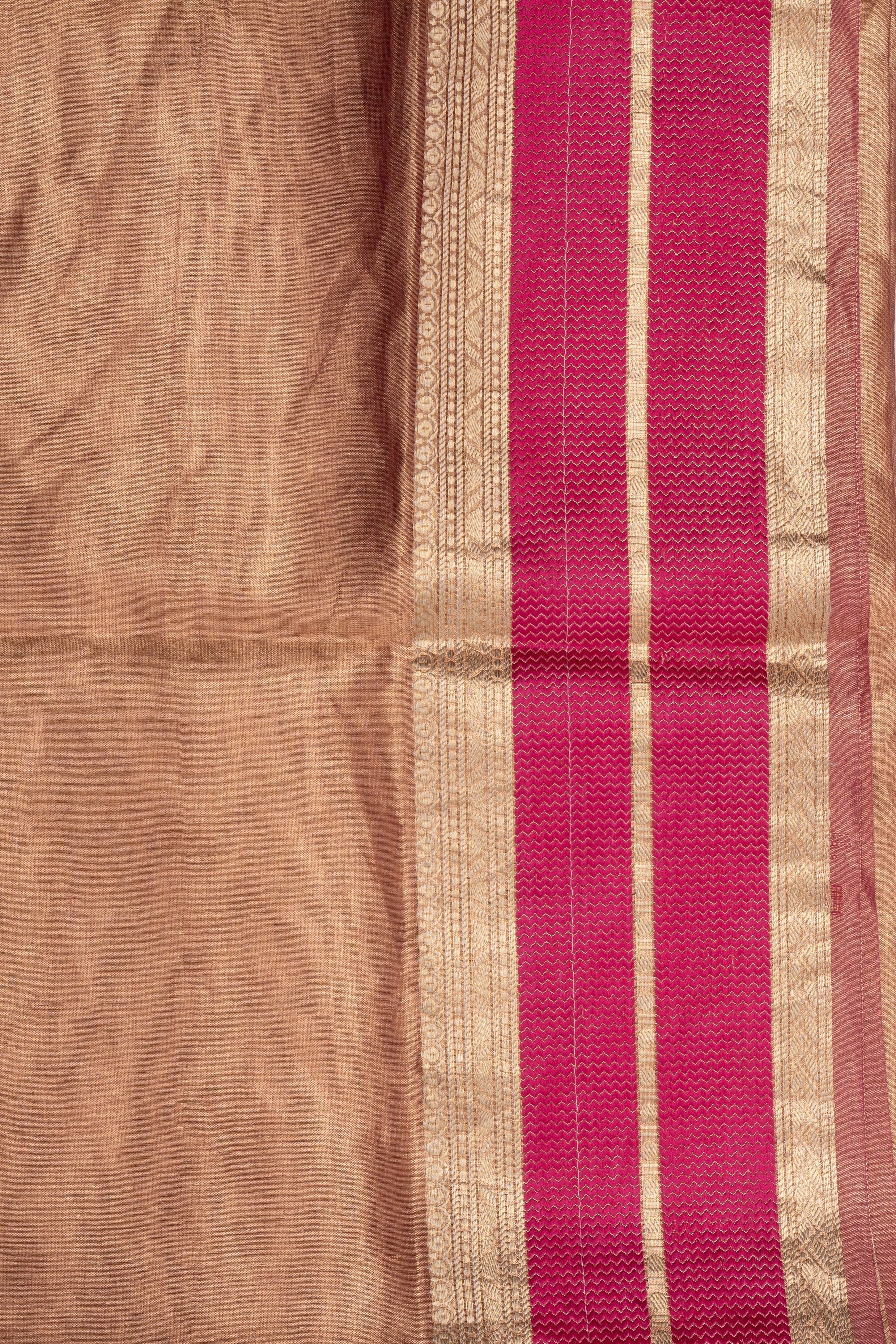 Pink Pure Tissue Silk Banarasi Handloom Saree