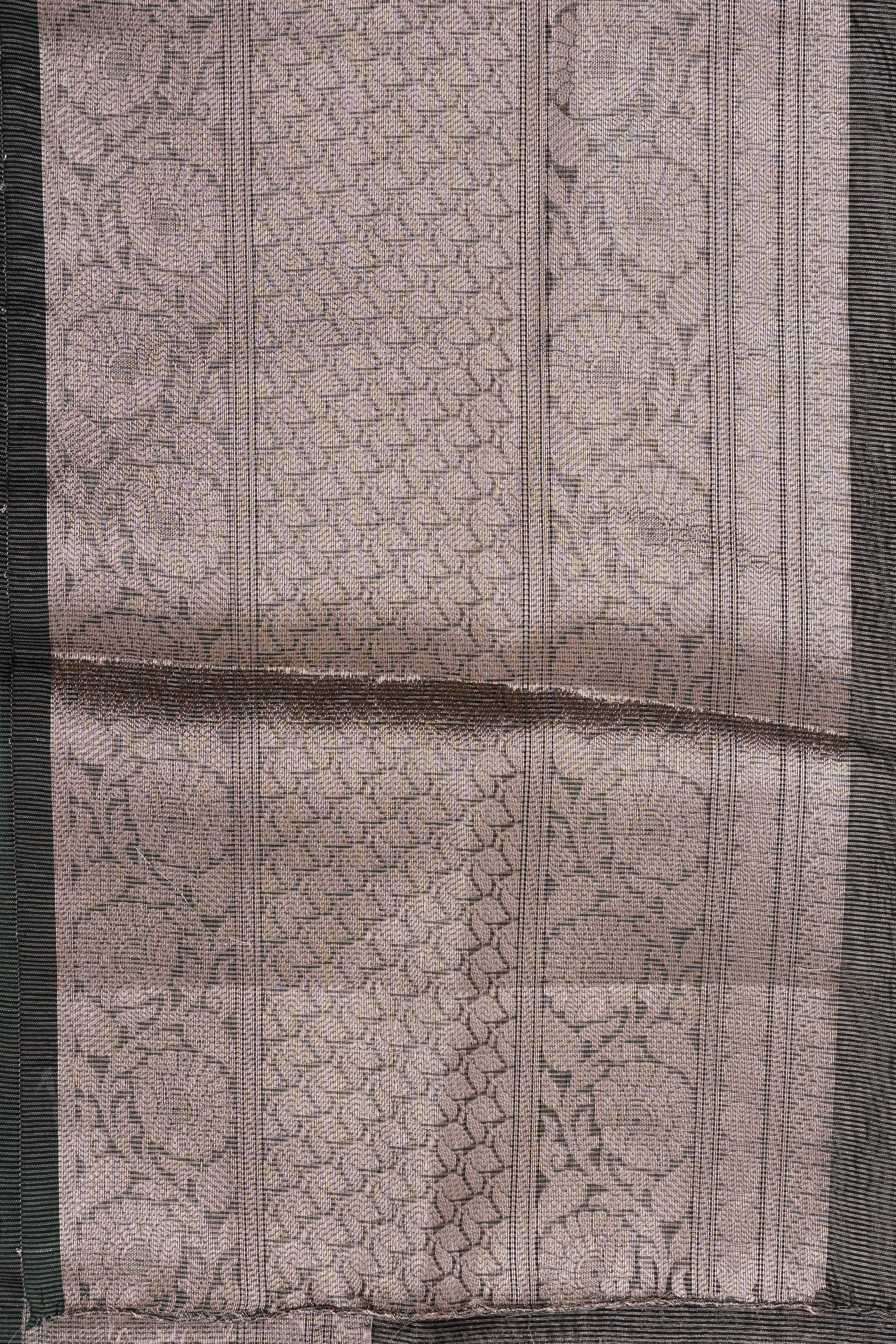 Grey Crushed Tissue Silk Banarasi handloom Saree