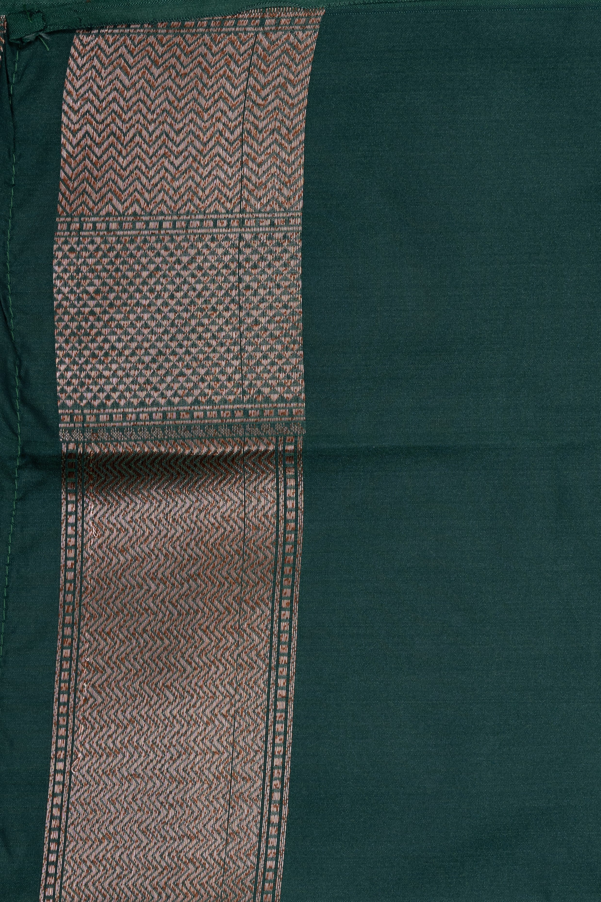 Bottle Green Pure Silk Banarasi Handloom Saree