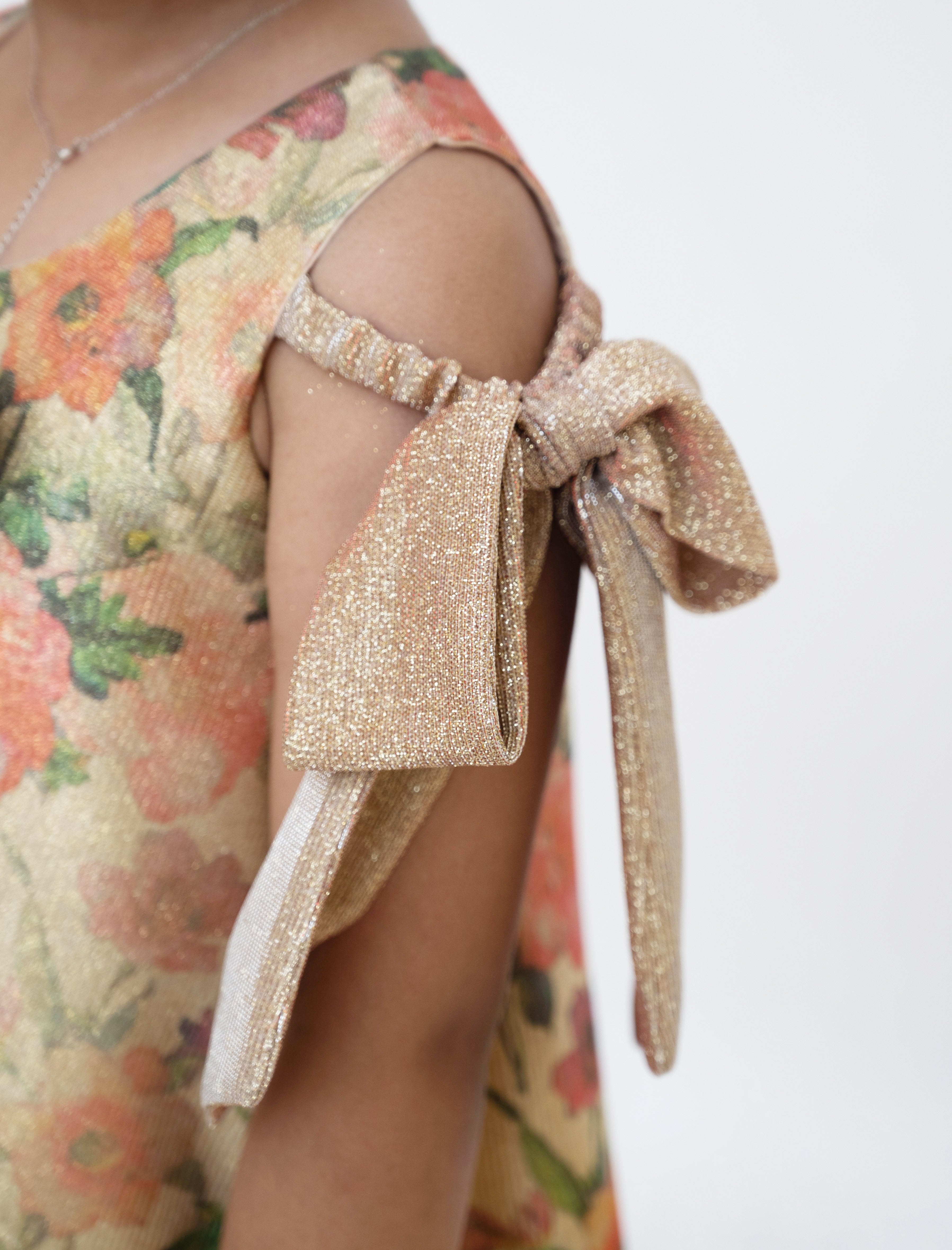 Printed Shimmer Dress