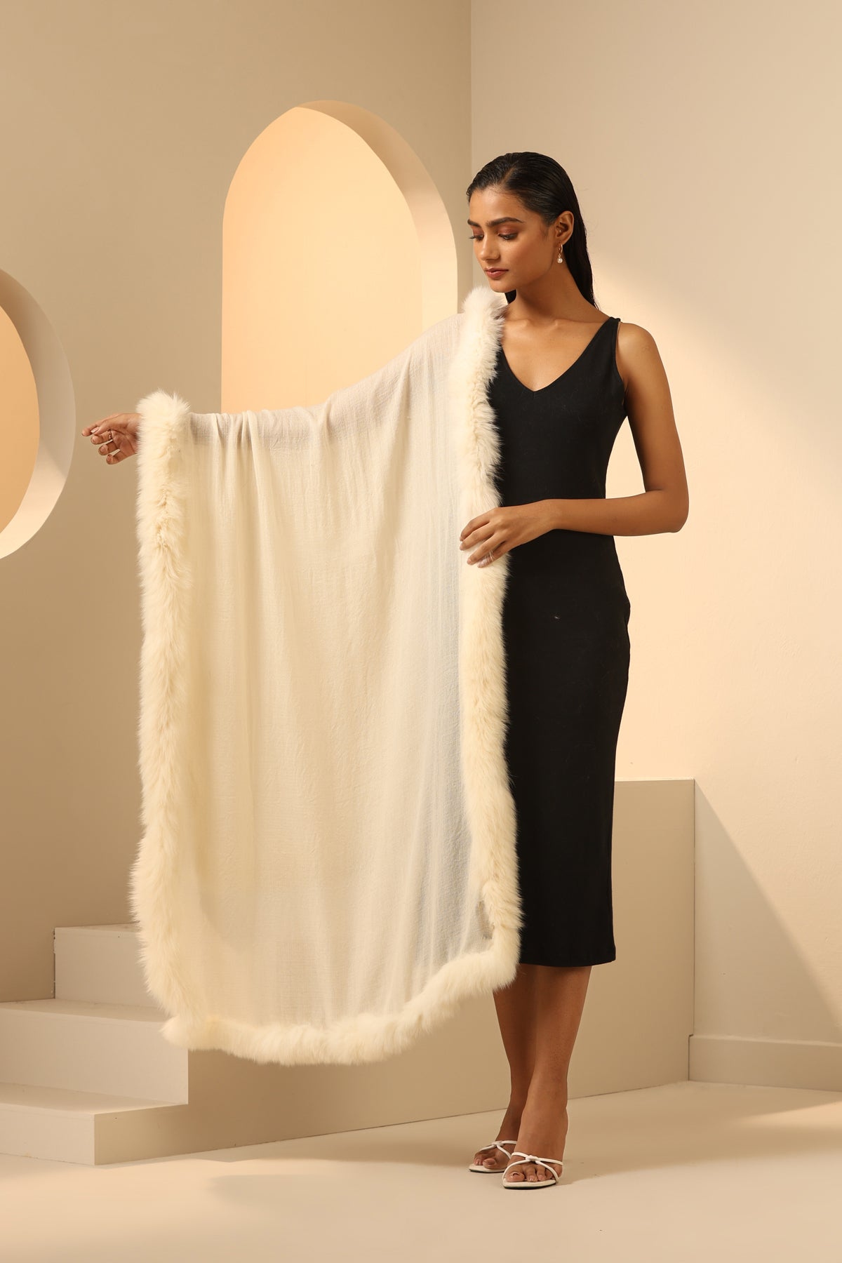 Christy Cashmere Fur Stole