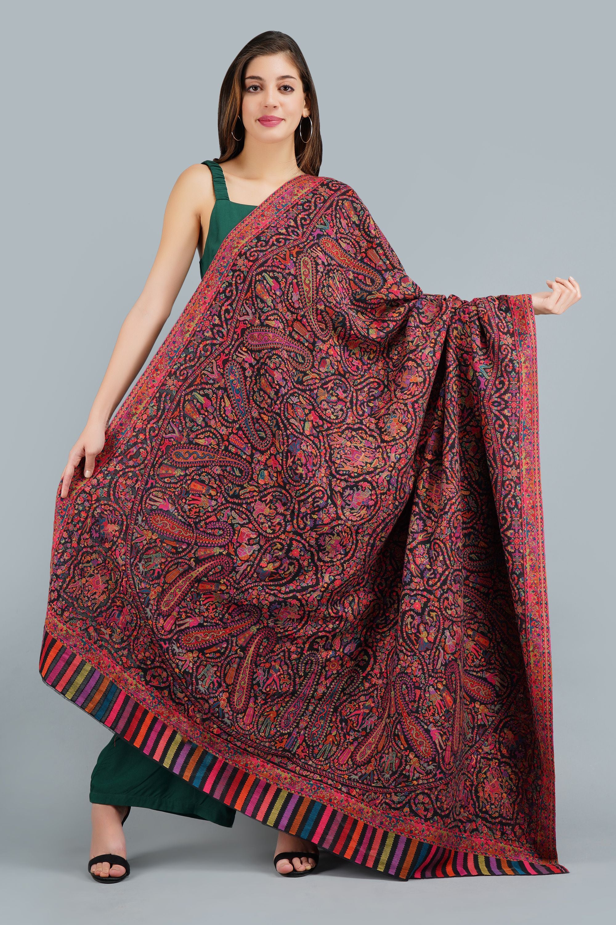 Pashmina in kani weave full Shawl