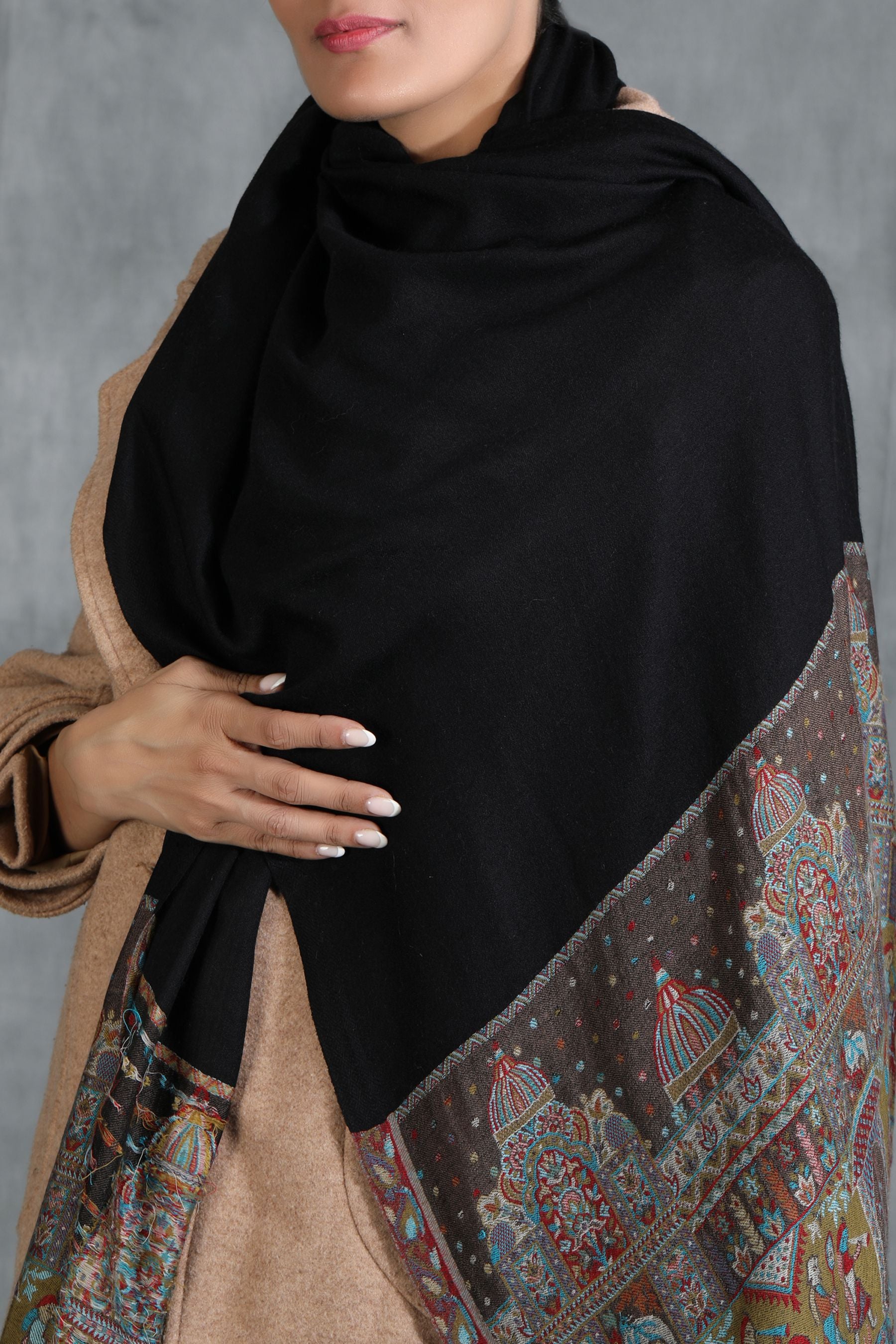 Handwoven Cashmere Fine Wool Stole