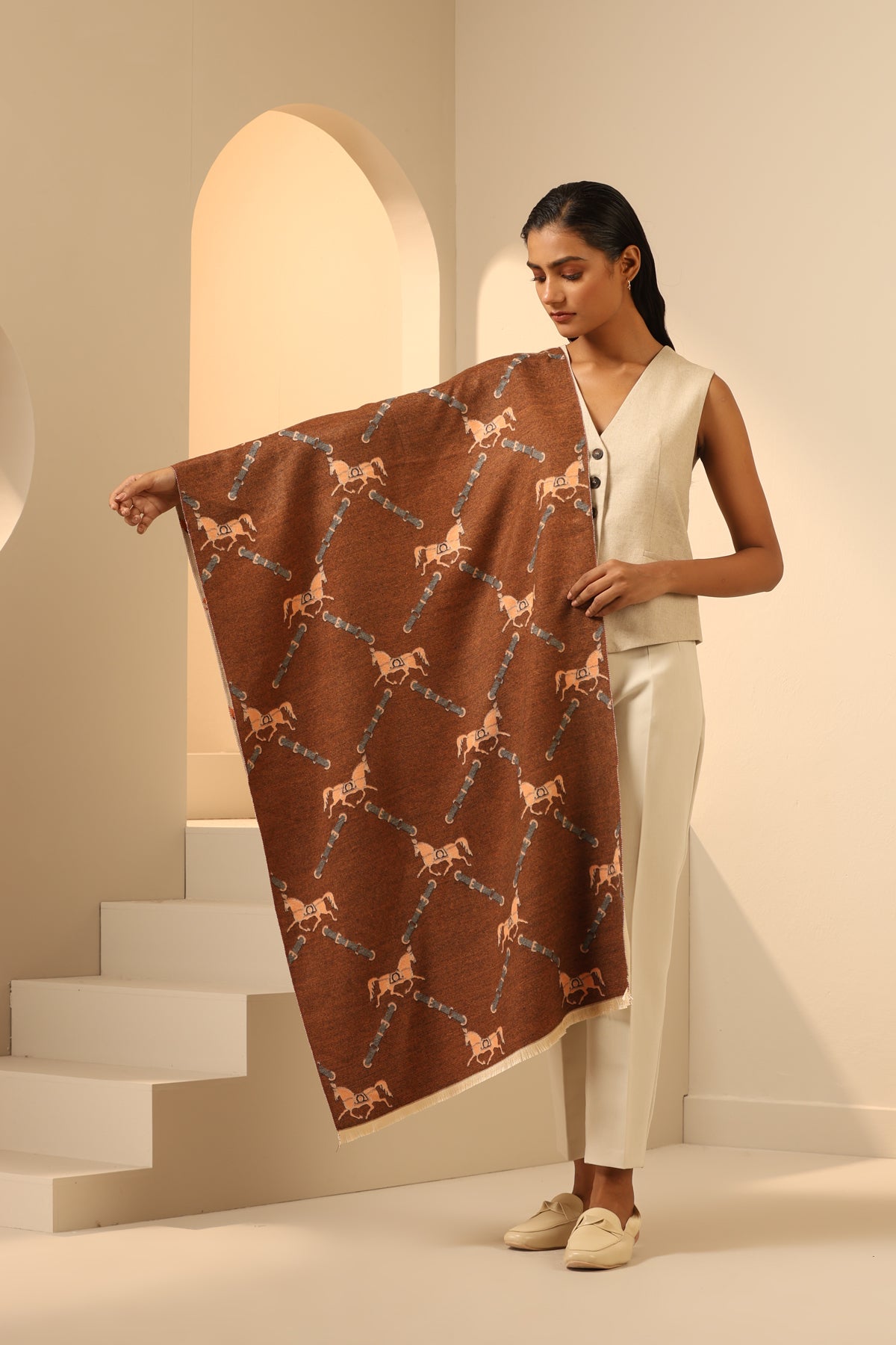 Scarlet Cashmere Stole