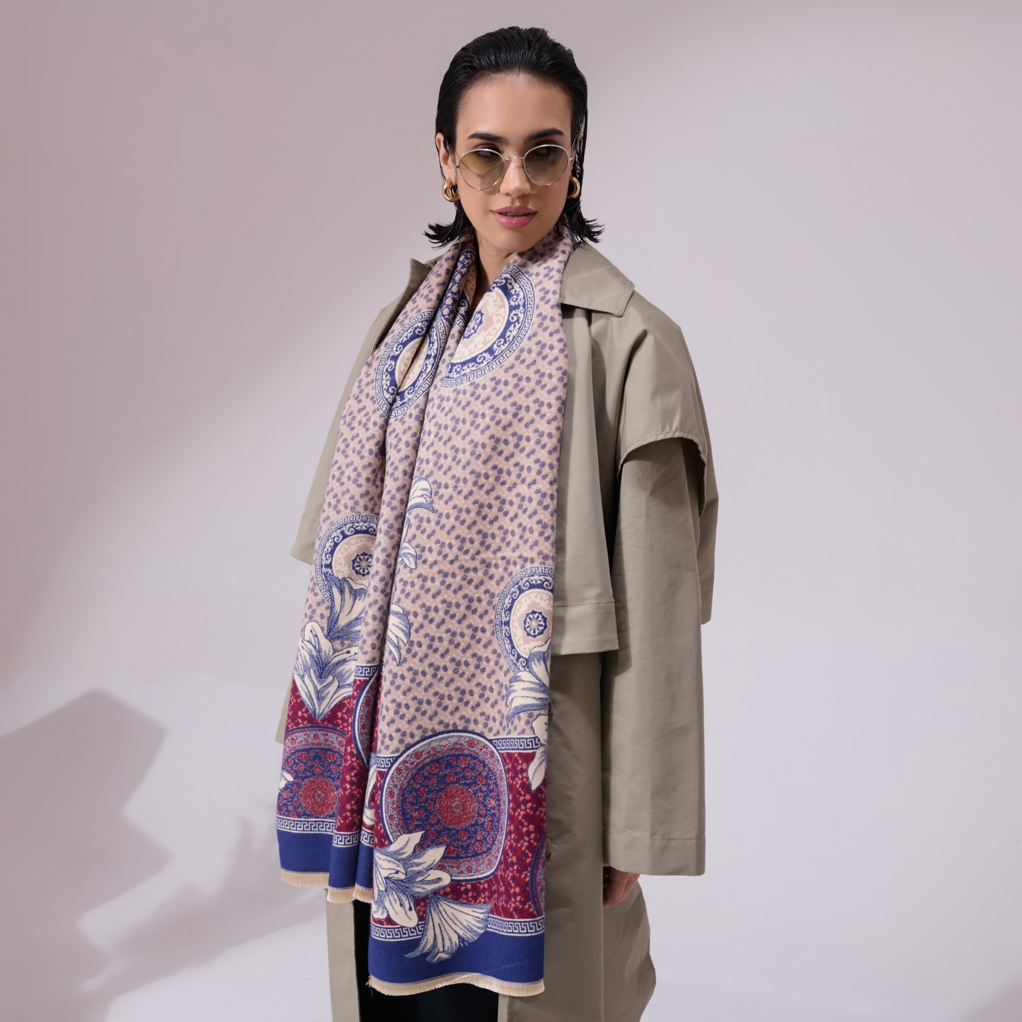 Mishma Multicolor Heritage Cashmere Cape