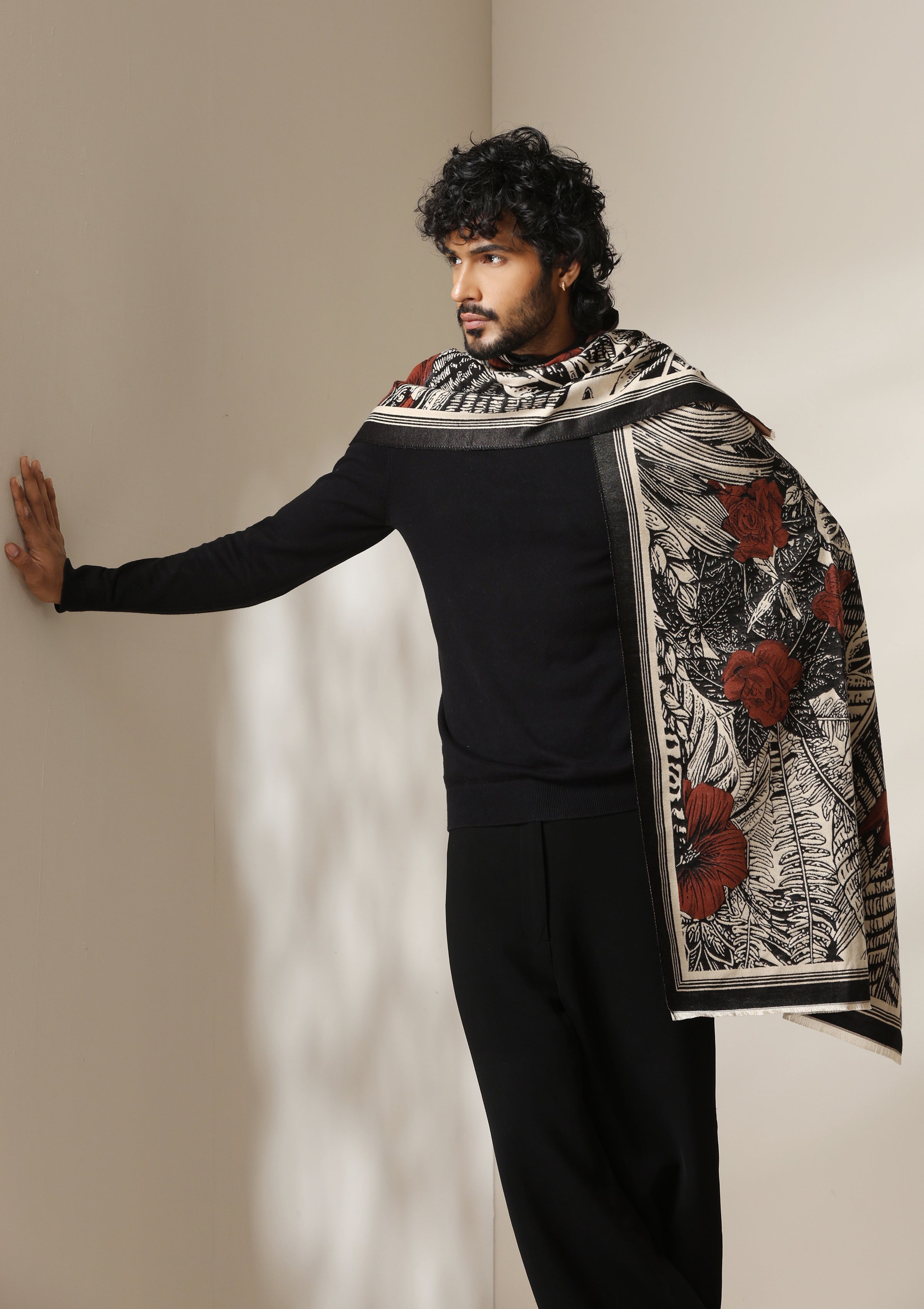 Midnight Garden Thick vegan cashmere Stoles