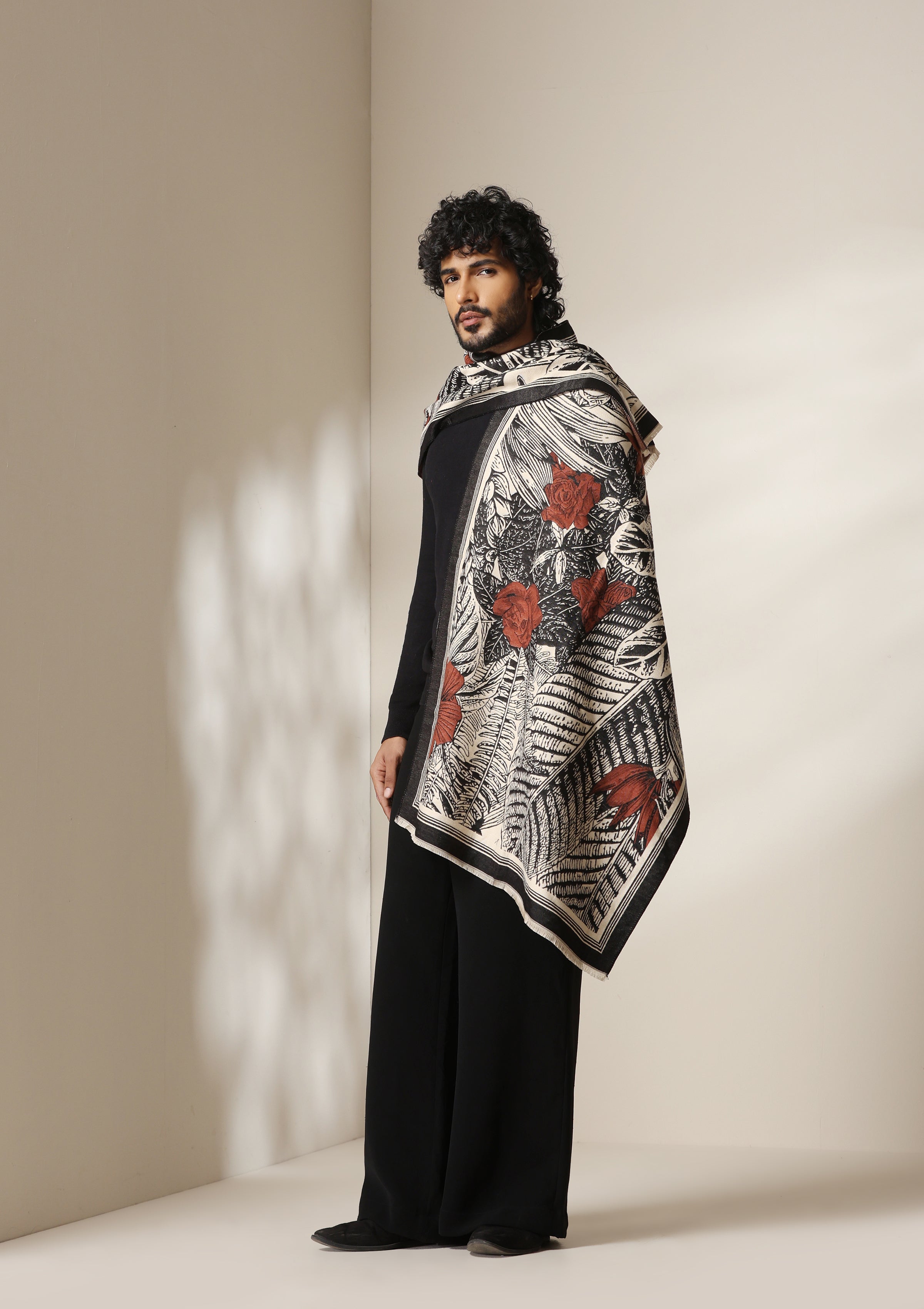 Midnight Garden Thick vegan cashmere Stoles